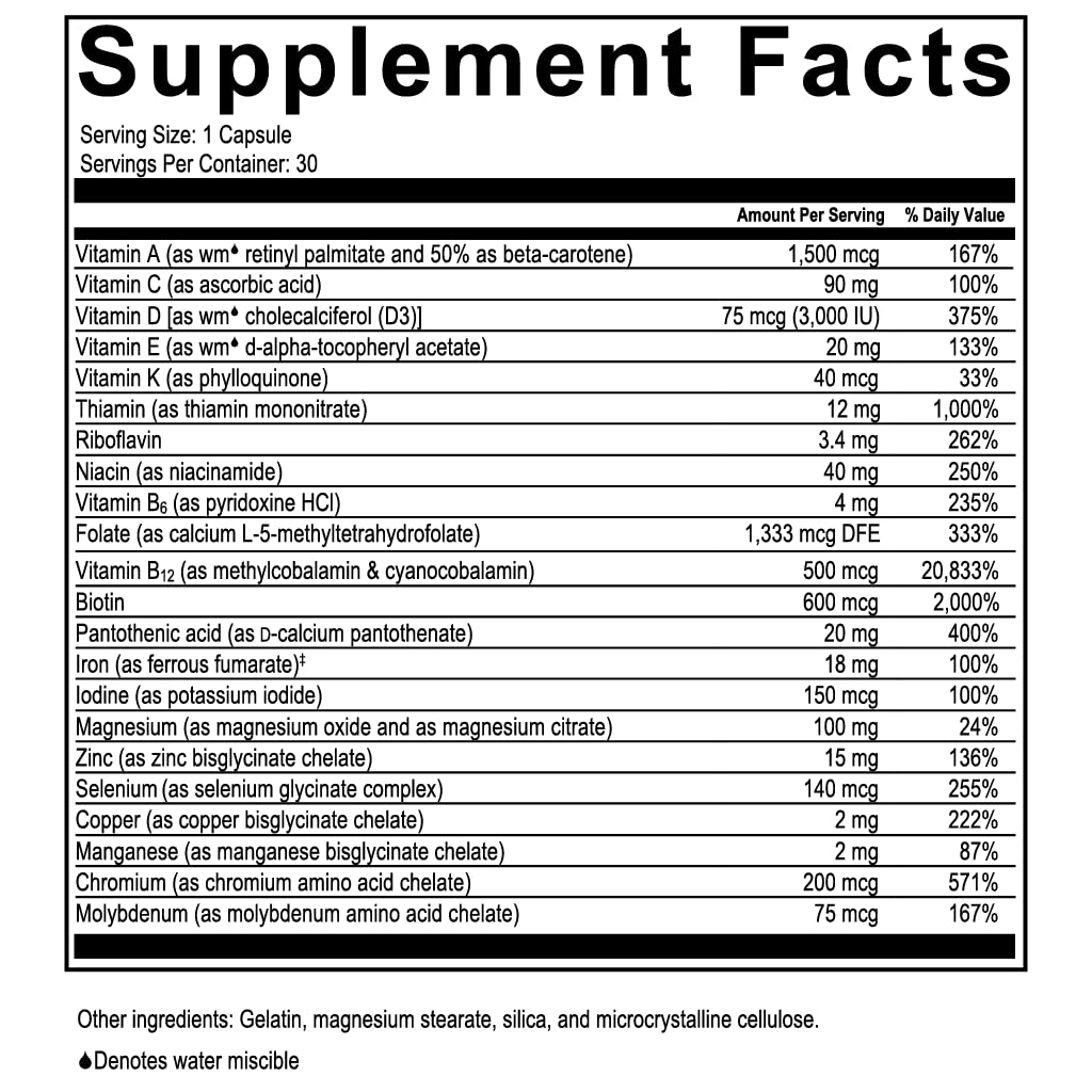 Celebrate Bariatric Supplements CelebrateONE 18 mg Iron - Once Daily Bariatric Multivitamin Capsule 90 Count