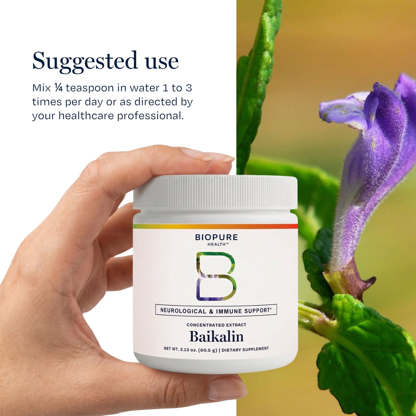 BioPure Baikalin Powder 1.8 Ounce