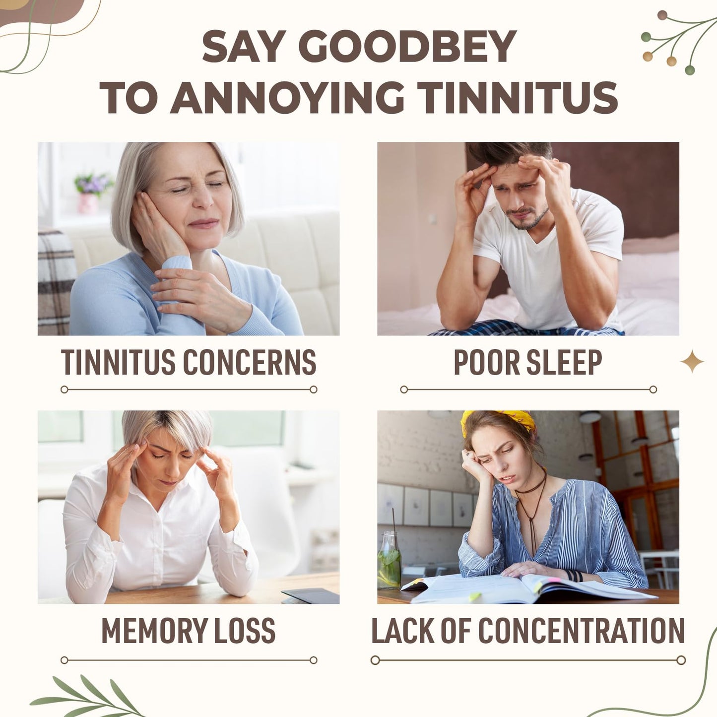 Kanacoufce Tinnitus Supplement for Ringing Ears Capsules, 60 Count