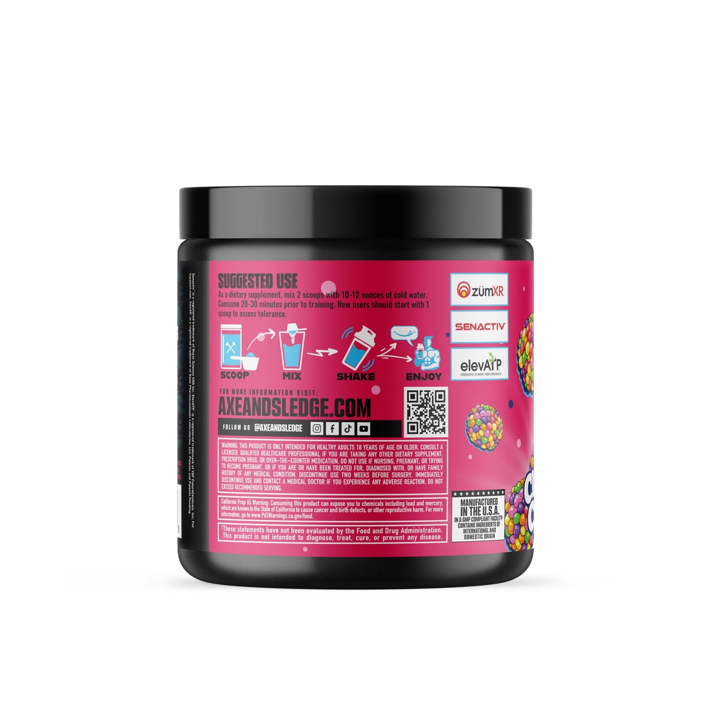 Axe & Sledge Intake All-in-One Pre-Workout Caffeine Powder 14.32 Ounce