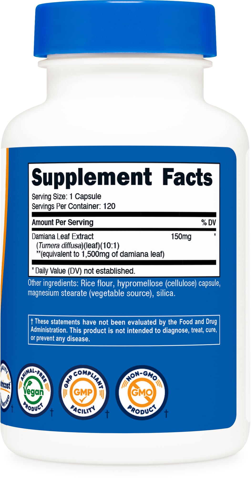 Nutricost Damiana Leaf Extract Capsule 120 Count