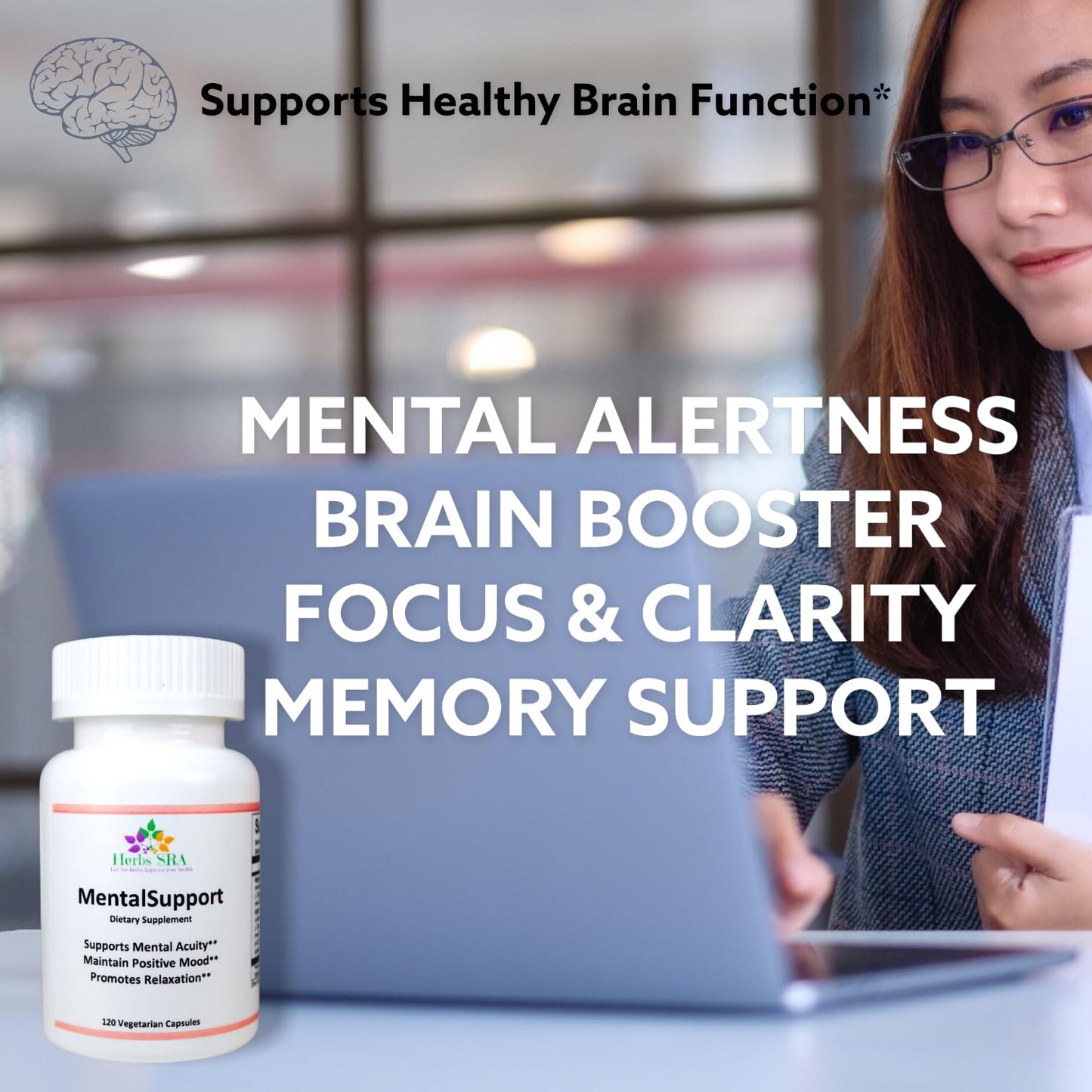 Herbs SRA Mental Support Supplement Capsule 120 Count