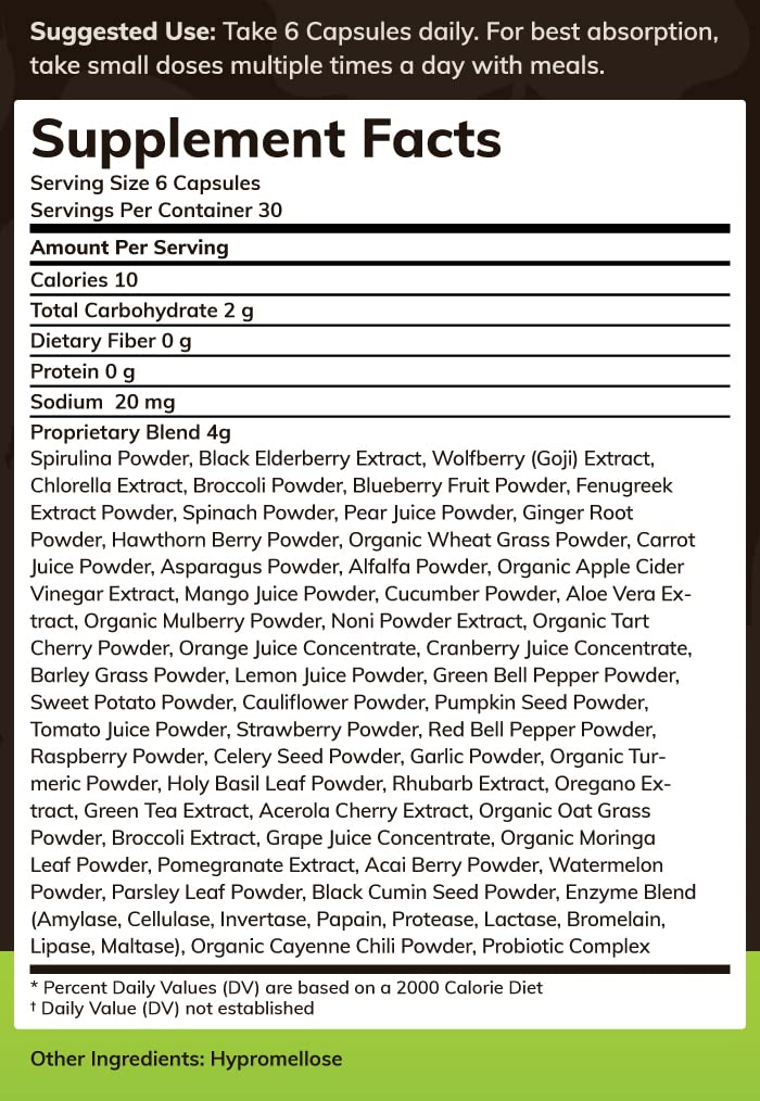 Texas SuperFood Original Superfood Capsules 180 Capsules