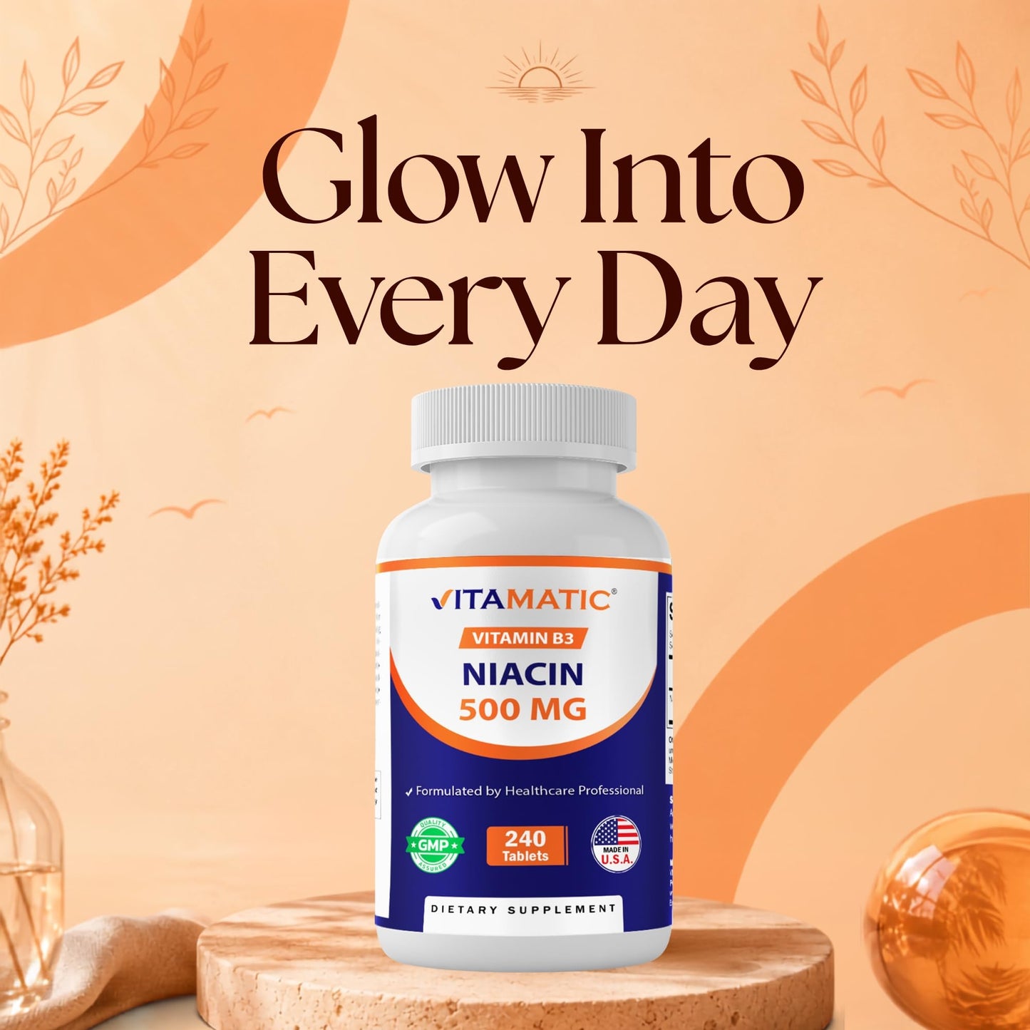 Vitamatic Niacin (Vitamin B3) 500mg 240 Tablets