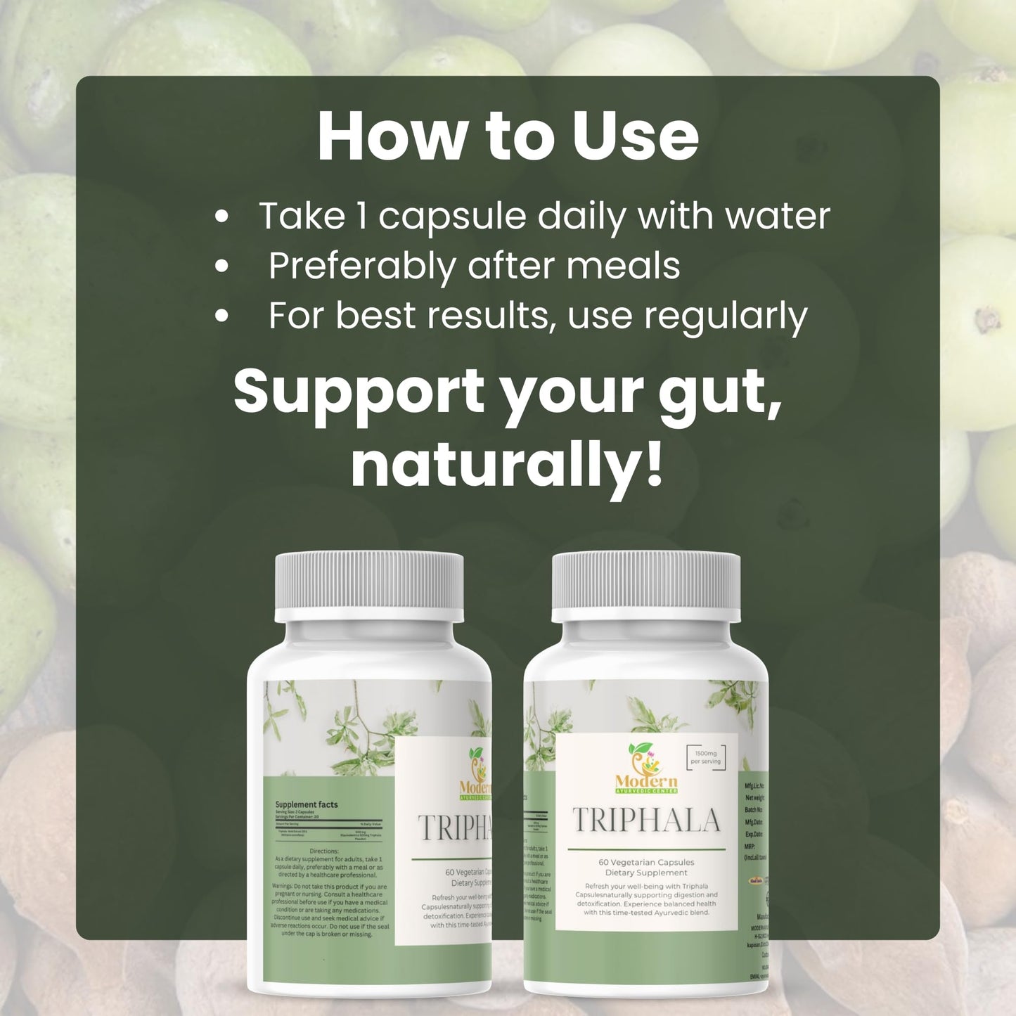 Modern Ayurvedic Centre Triphala Capsules, 120 Capsules