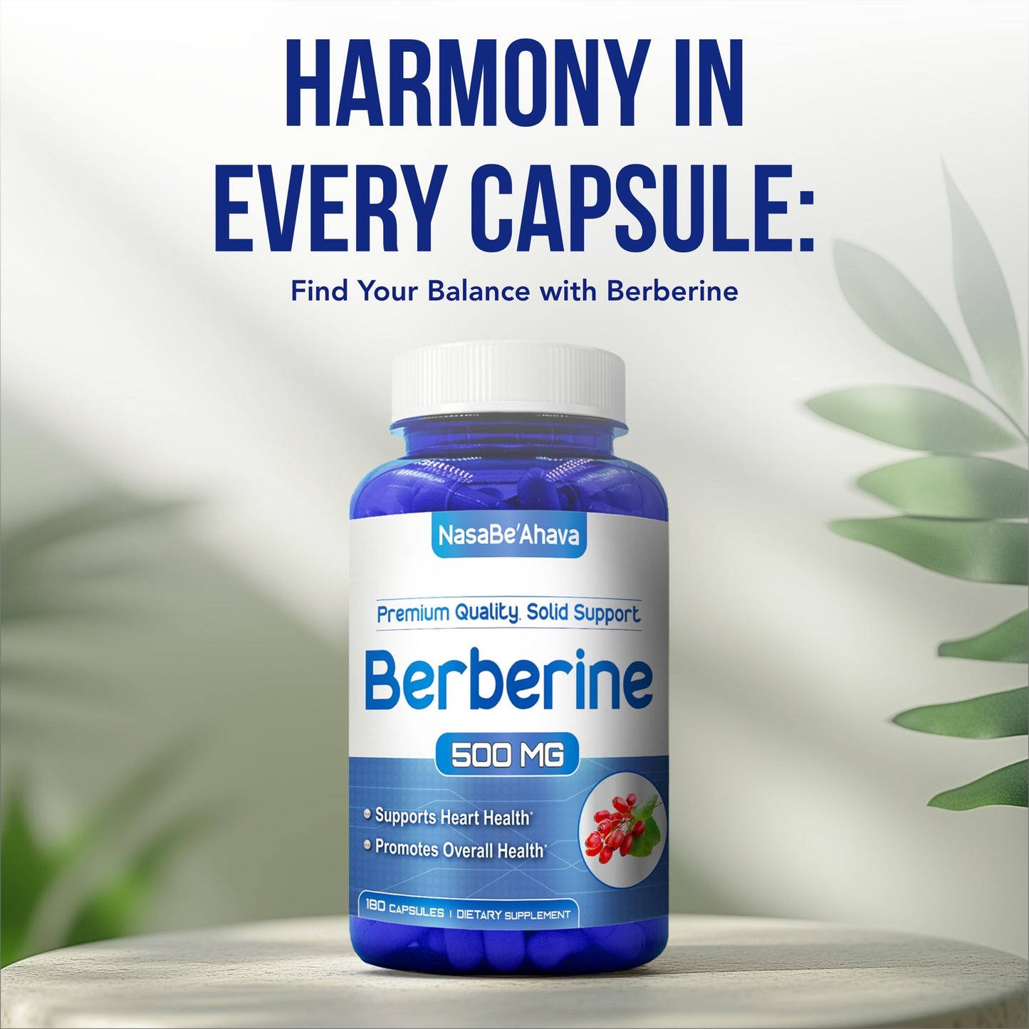 NasaBeahava Berberine 500mg Capsule, 180 Capsules