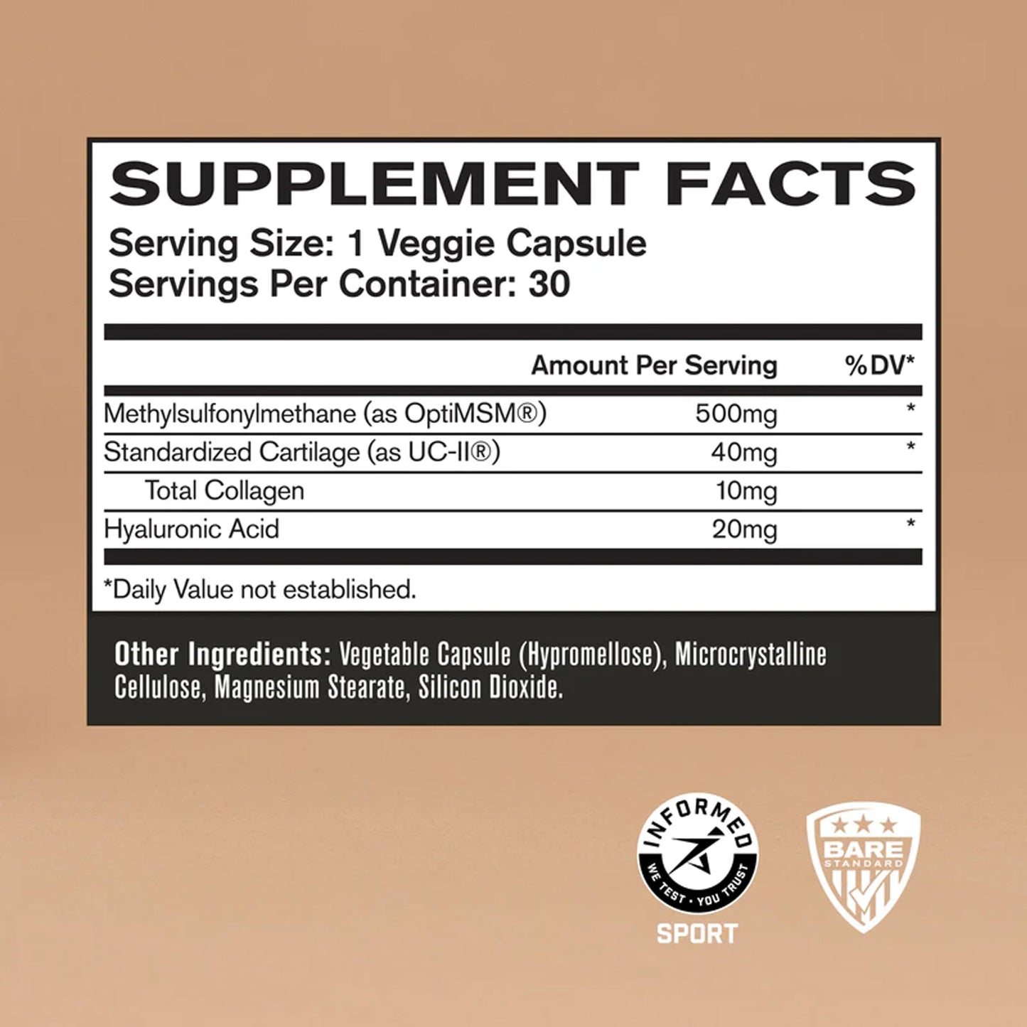 Bare Performance Nutrition Vegan Oatmeal Cookie Protein + Strong Joints Bundle Protein Powder, 2-Pack