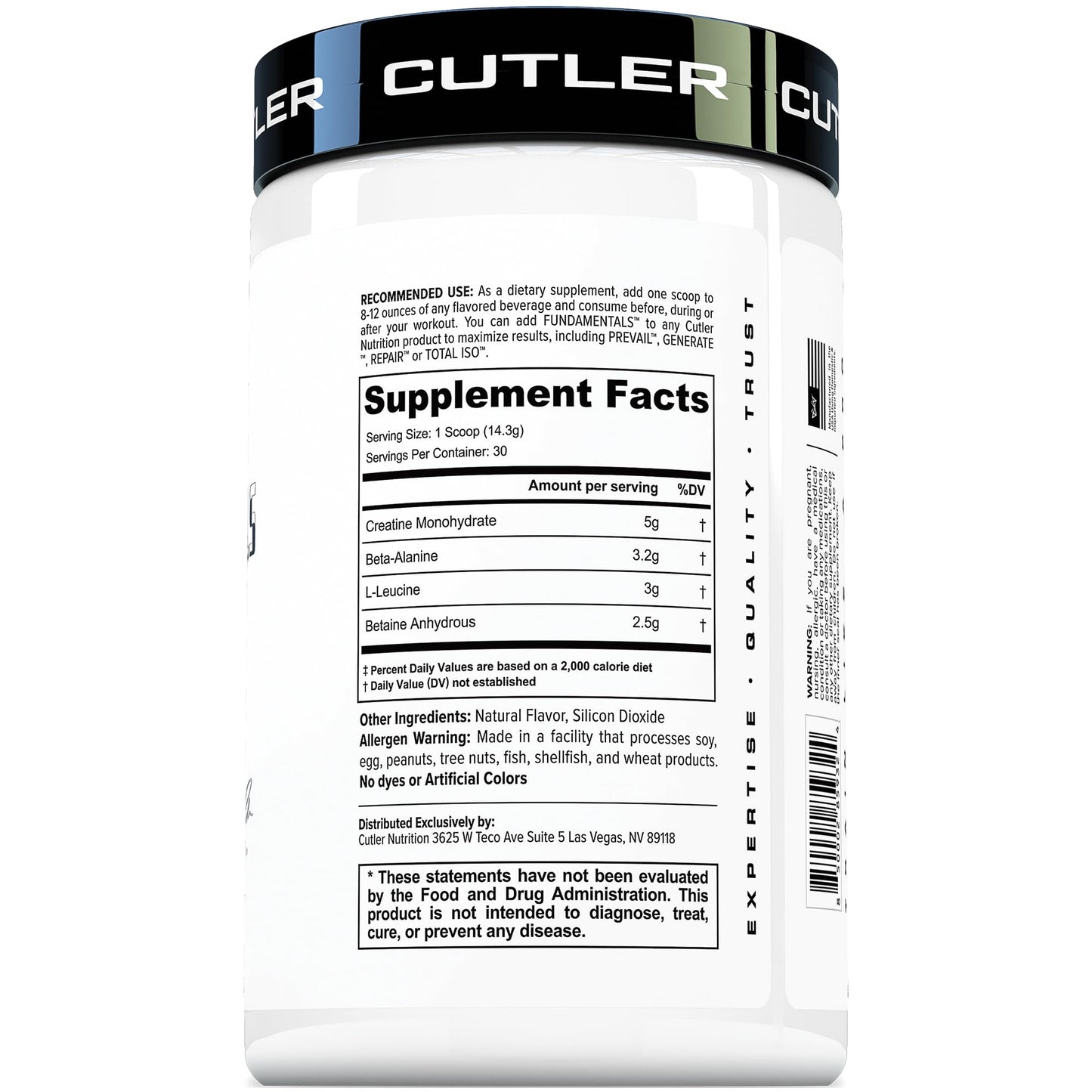 Cutler Nutrition Fundamentals Creatine Performance Powder, 15 oz