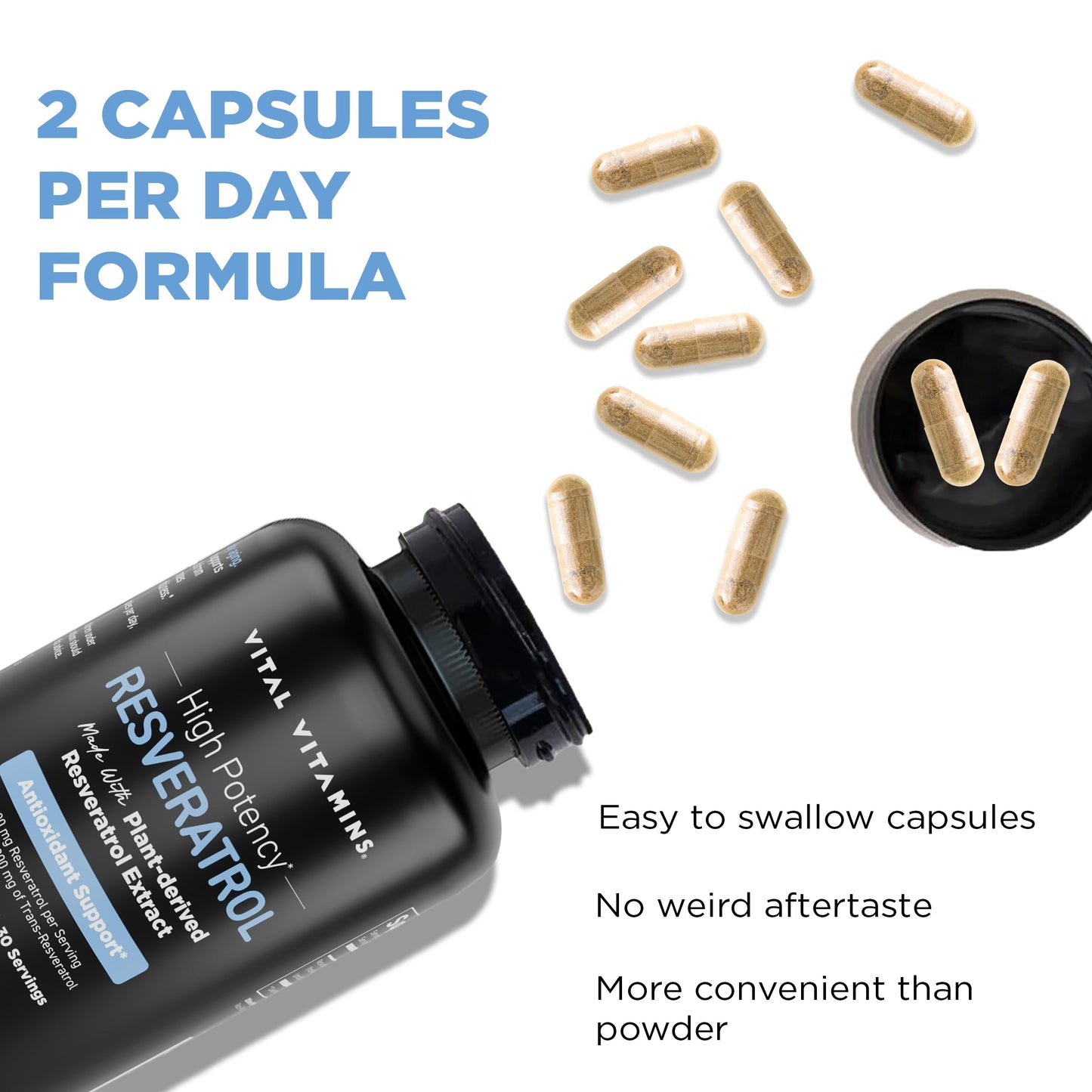 Vital Vitamins Resveratrol Supplement Capsule 60 Capsules