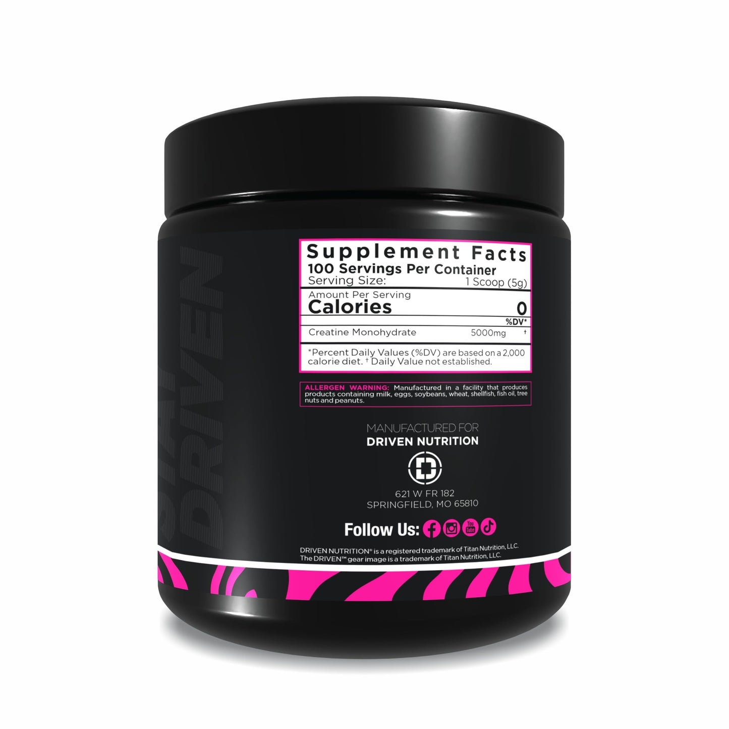 Driven Nutrition Micronized Creatine Monohydrate Powder 17.5