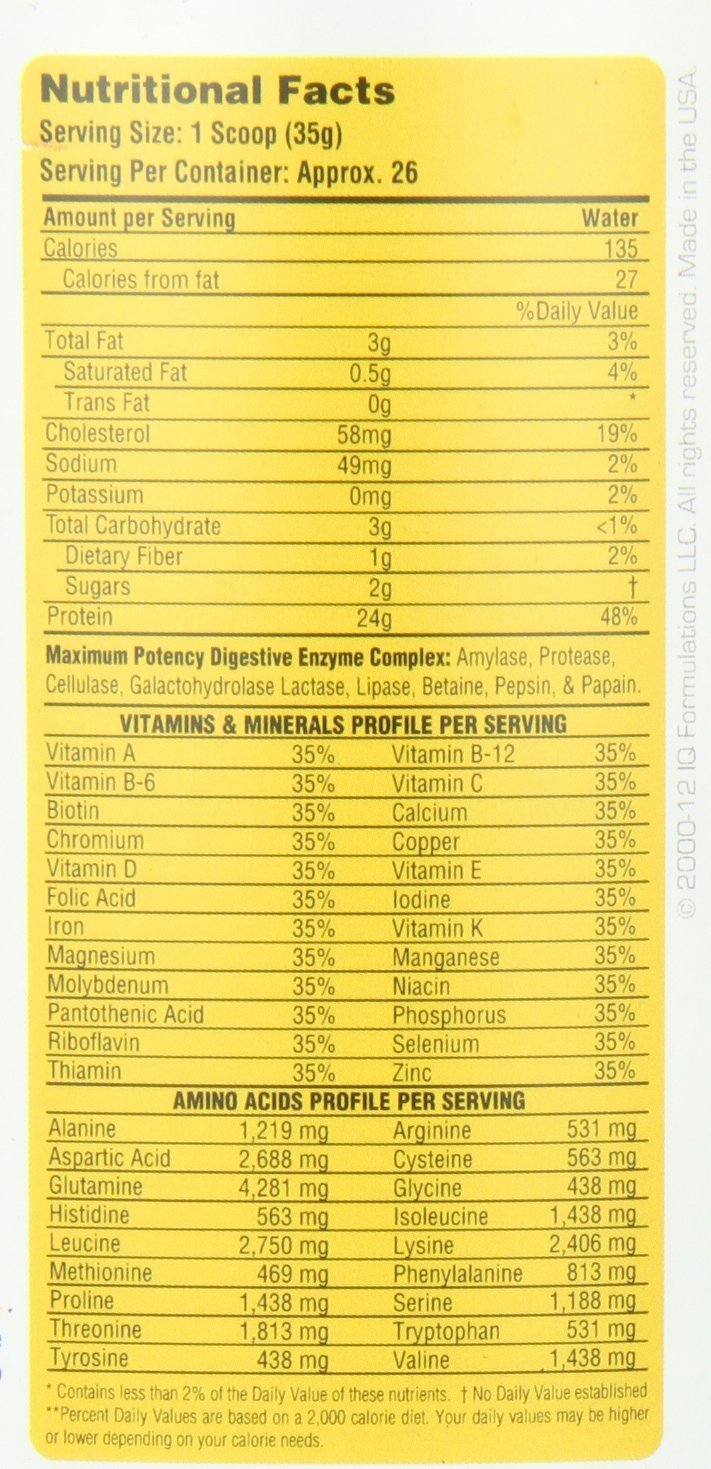 Metabolic Nutrition ProtiZyme Protein Powder 32 Servings