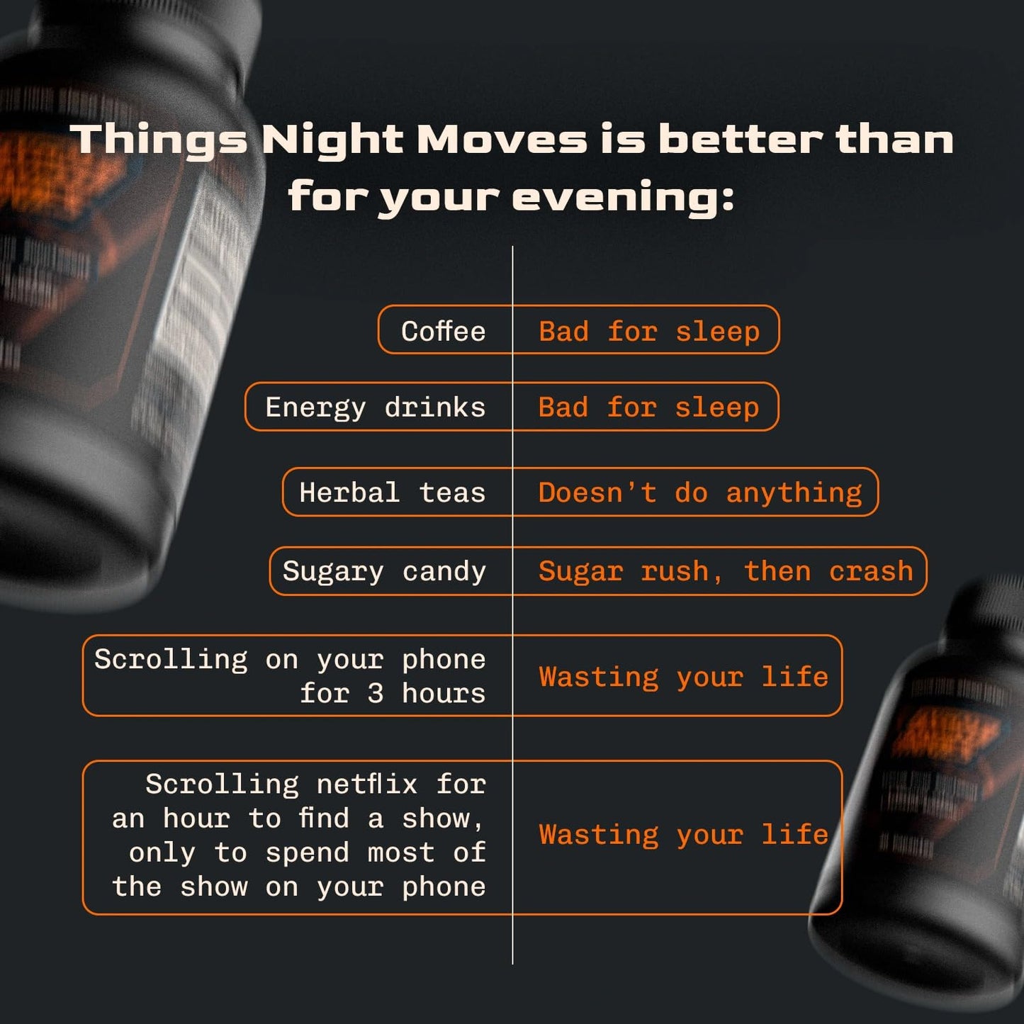Night Moves Non-Caffeine Focus Supplement Capsule 30 Count