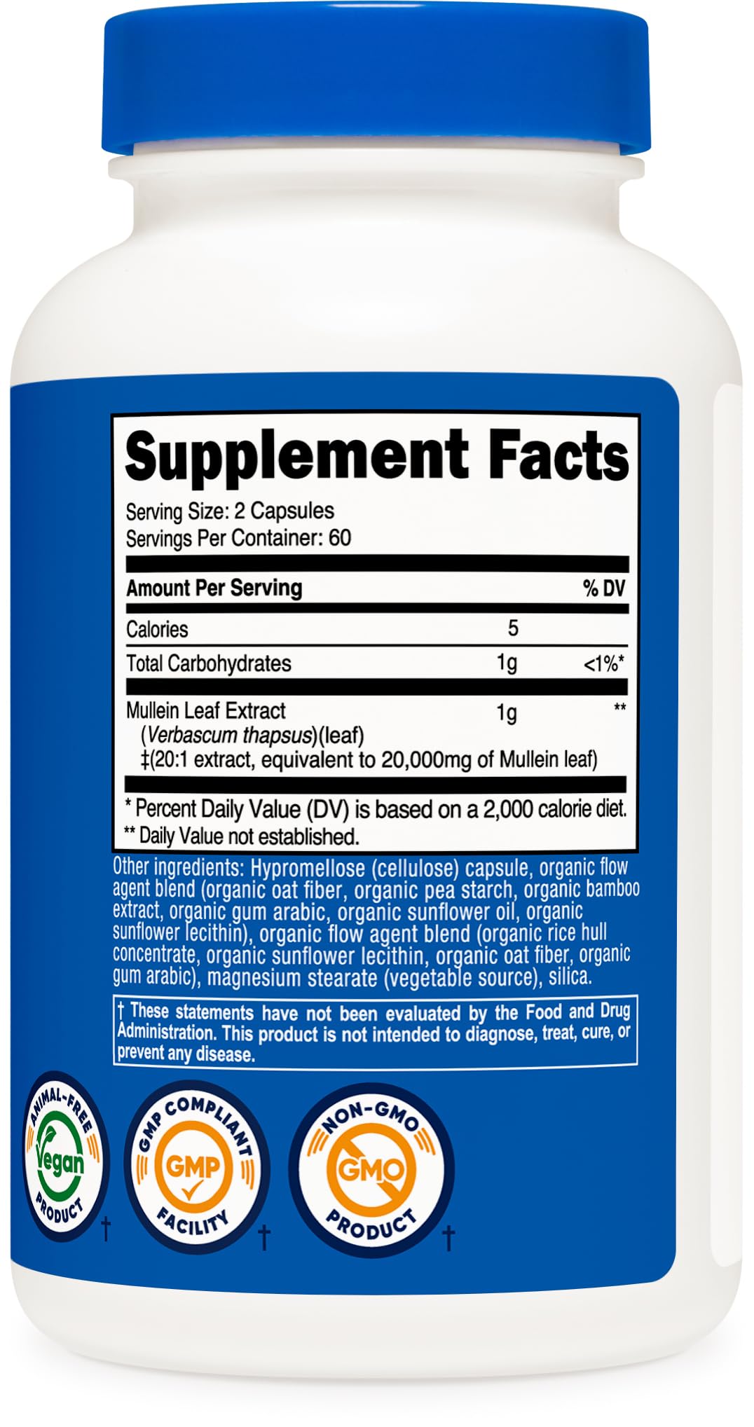 Nutricost Mullein Leaf Extract 120 Capsules