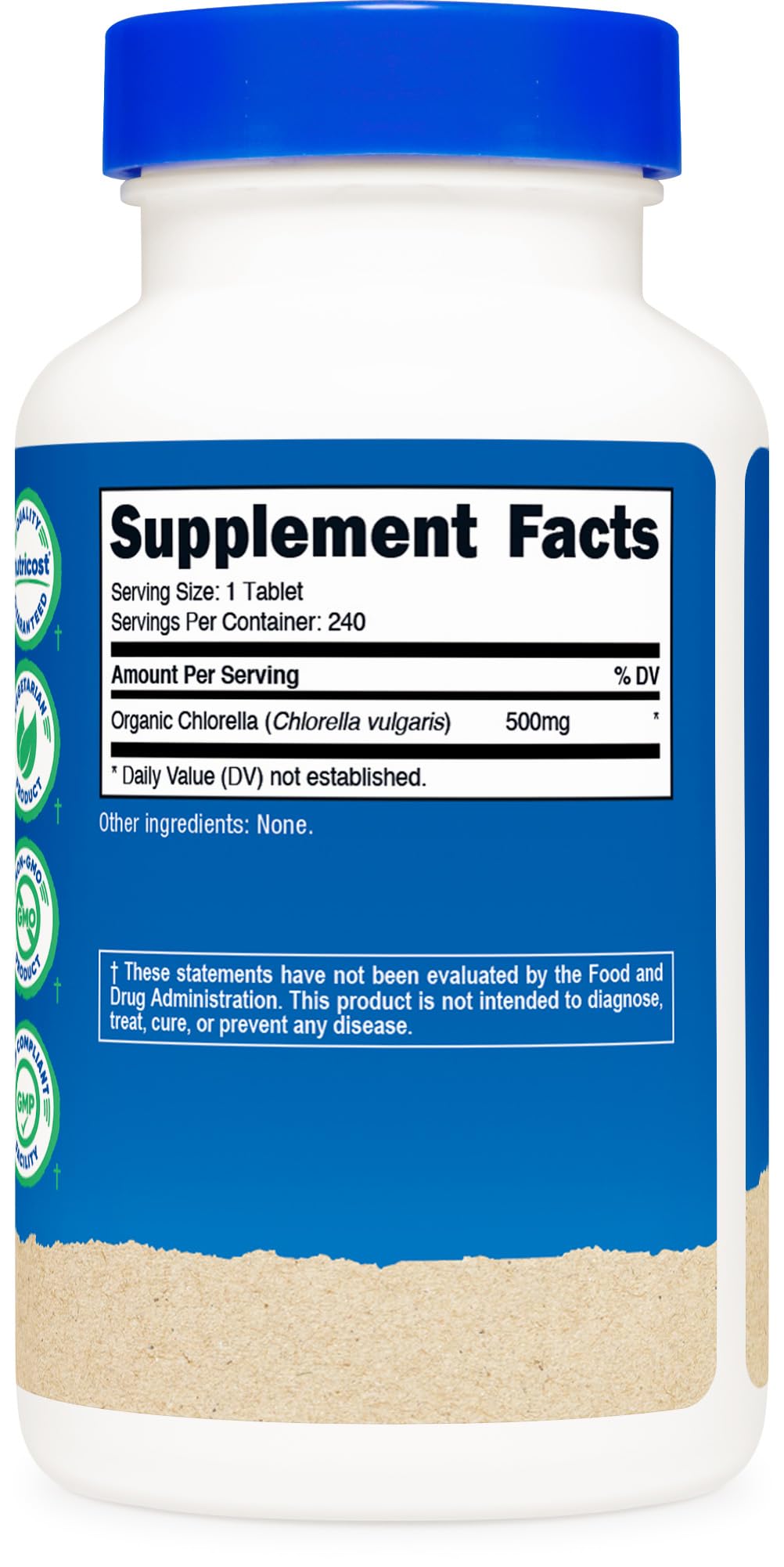 Nutricost Organic Chlorella 500mg 240 Tablets