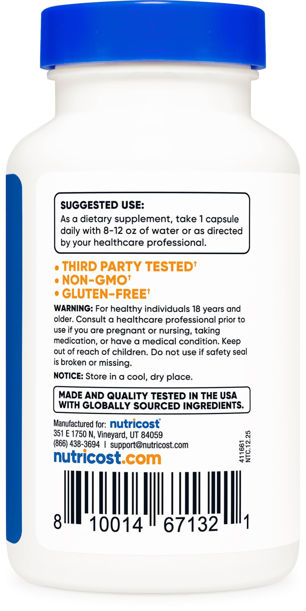 Nutricost L-Serine 500mg Capsule, 120 Count