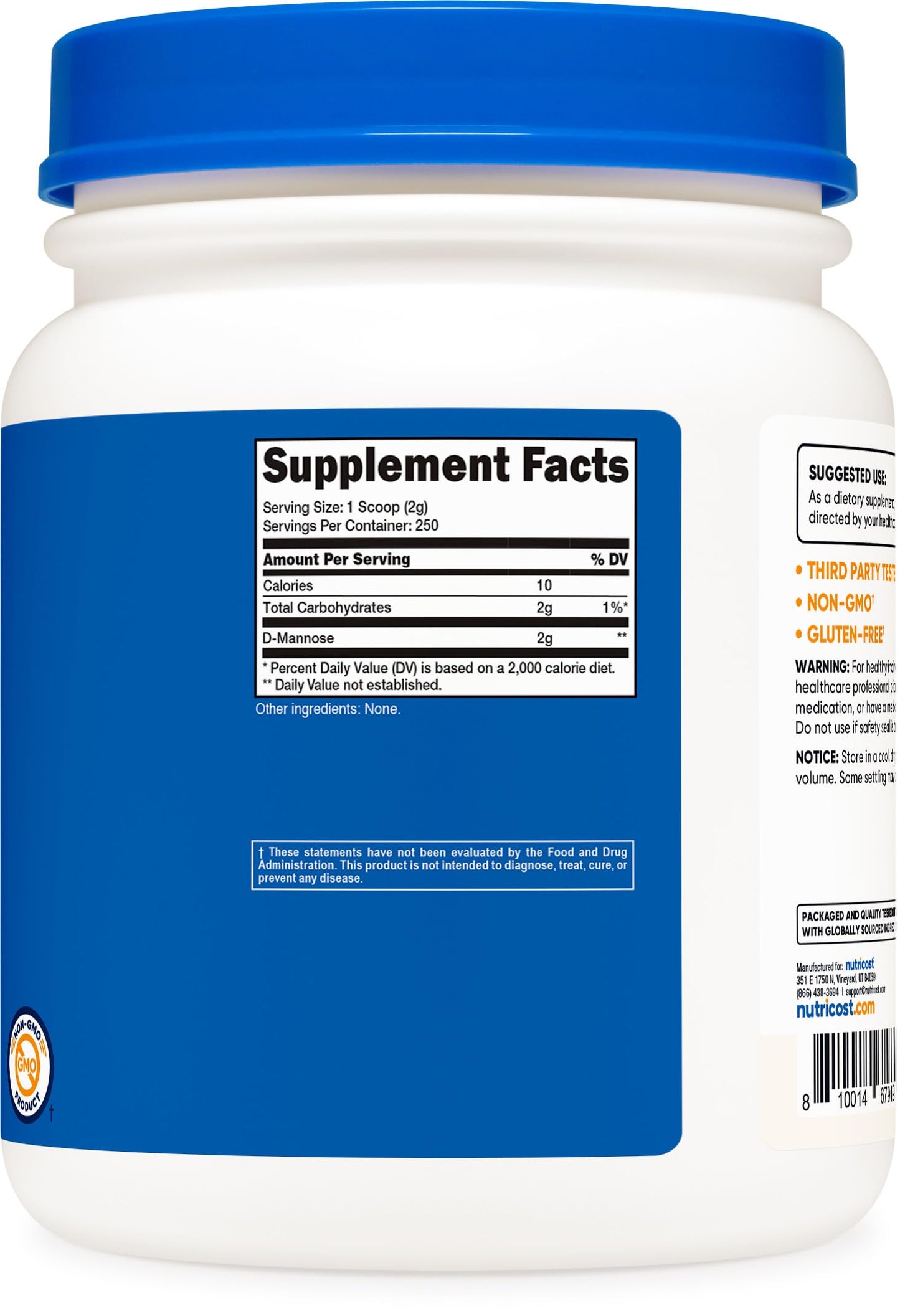 Nutricost D-Mannose Powder 17.63 oz