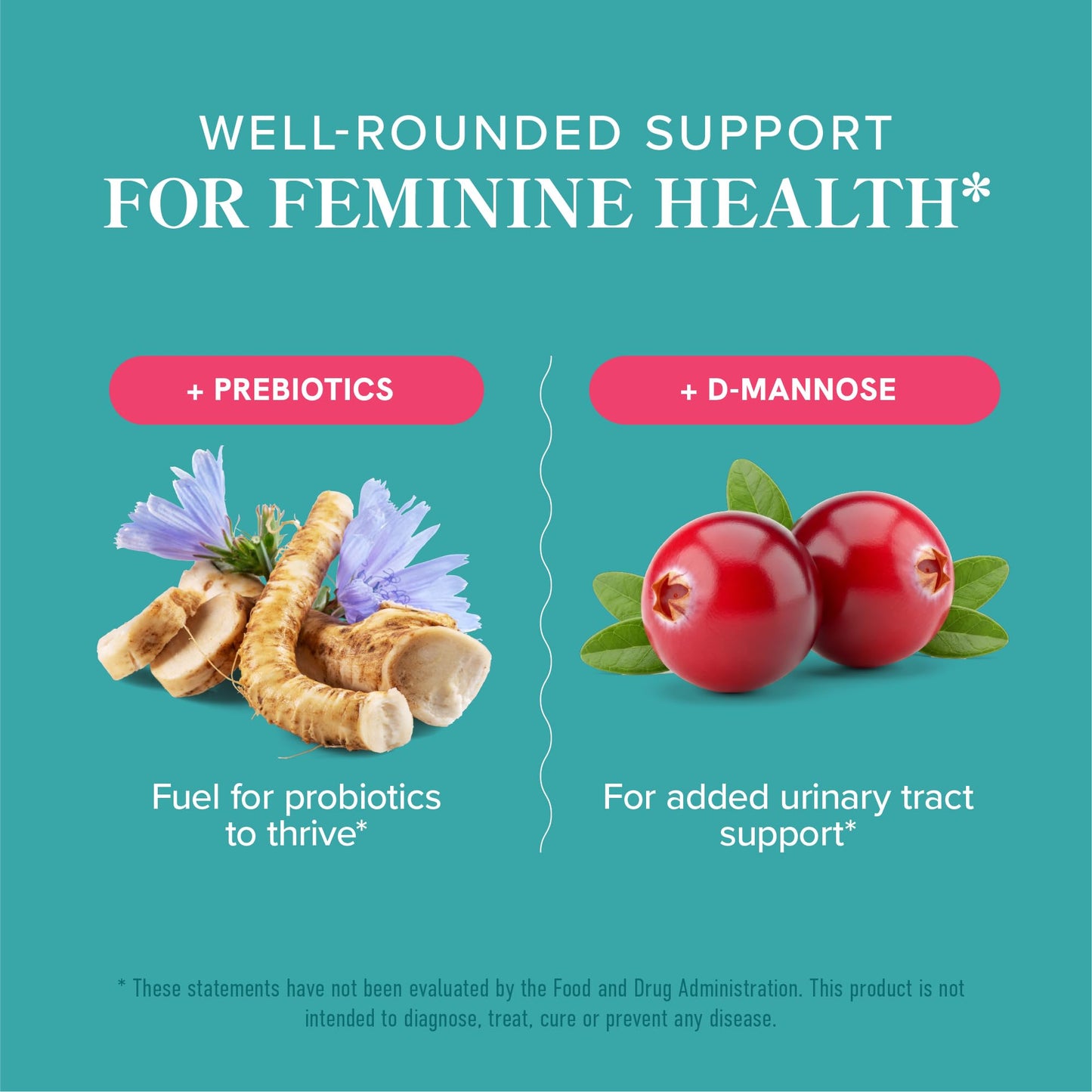 SMNutrition Probiotics for Women with Prebiotics + Cranberry, 5 Billion CFU, Vegan Gummies, 60 Count