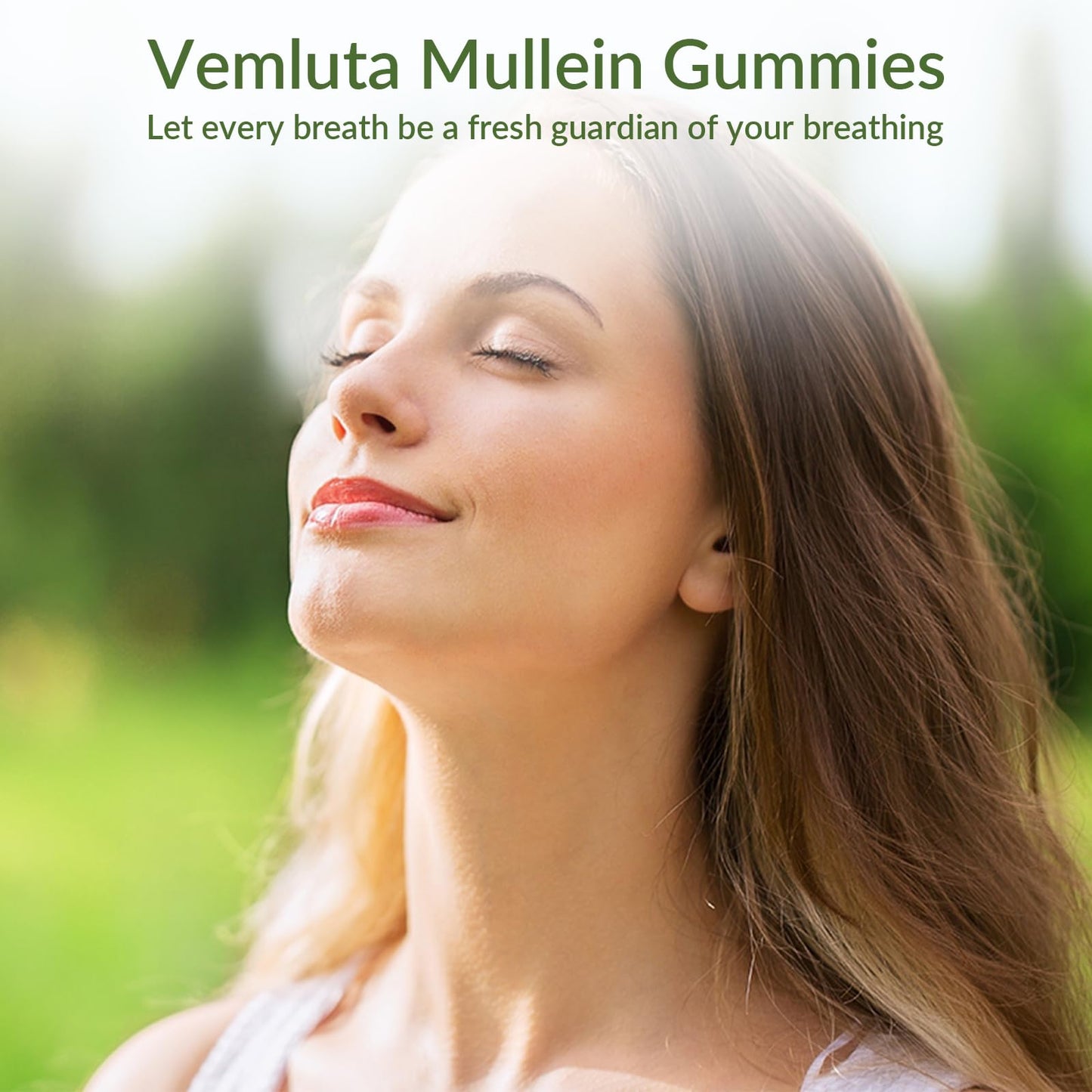 Vemluta Mullein Gummies for Lung Detox, 120 Gummies