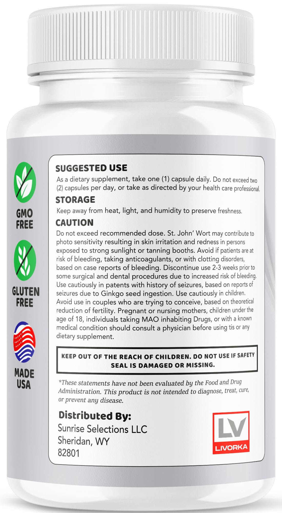 LIVORKA Blood Stabilizer Supplement Capsules, 90 Capsules