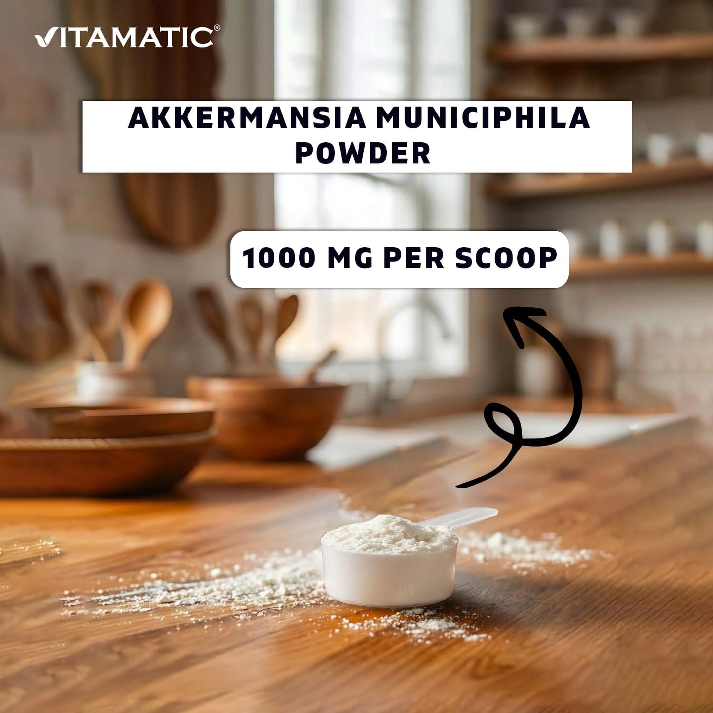 Vitamatic Akkermansia Muciniphila Gut Health Powder 3.5 Ounce