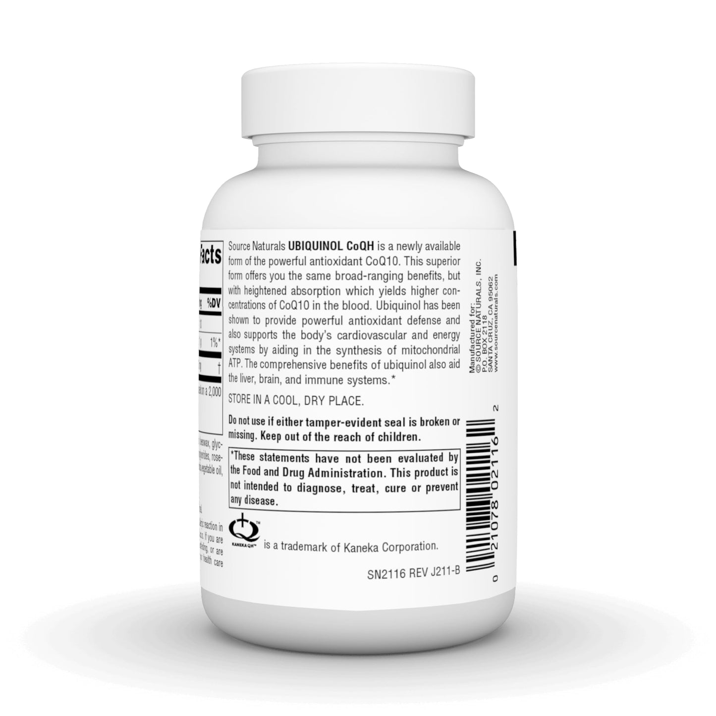 Source Naturals Ubiquinol CoQH 100mg Softgels 60