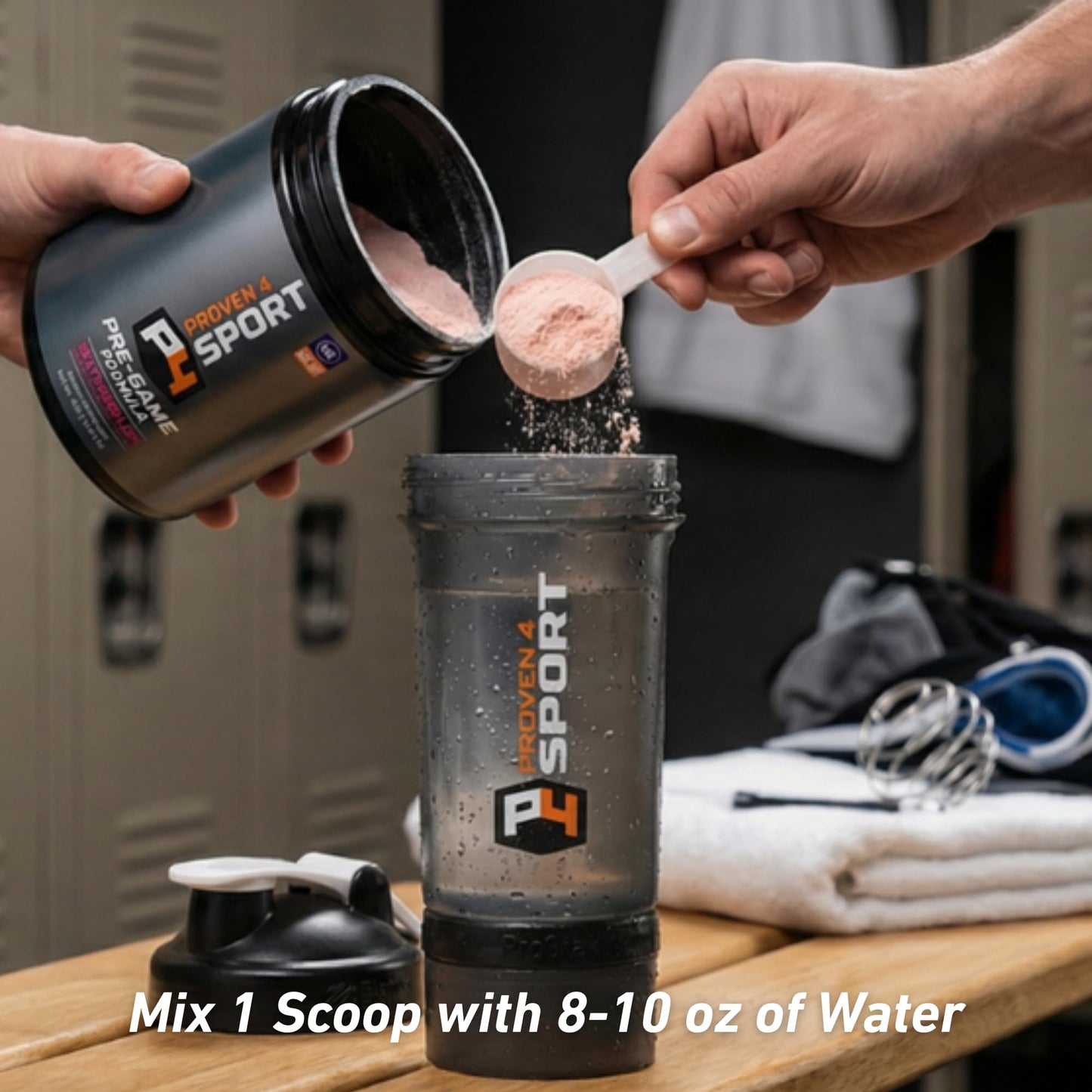 Proven4 Sport Pre Workout Powder with Creatine and Beta Alanine, Watermelon Flavor, 10.56 oz