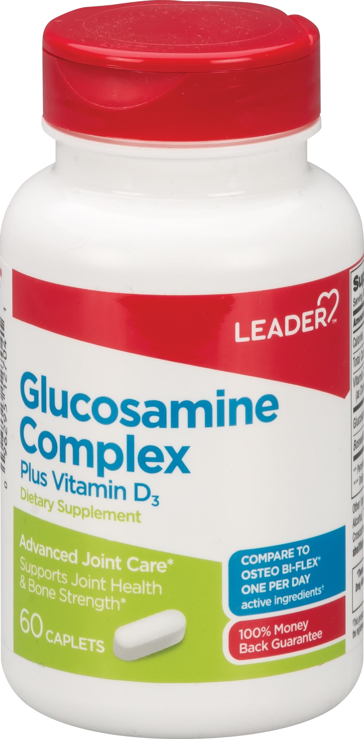 Leader Glucosamine with Vitamin D Caplets, 60 Caplets
