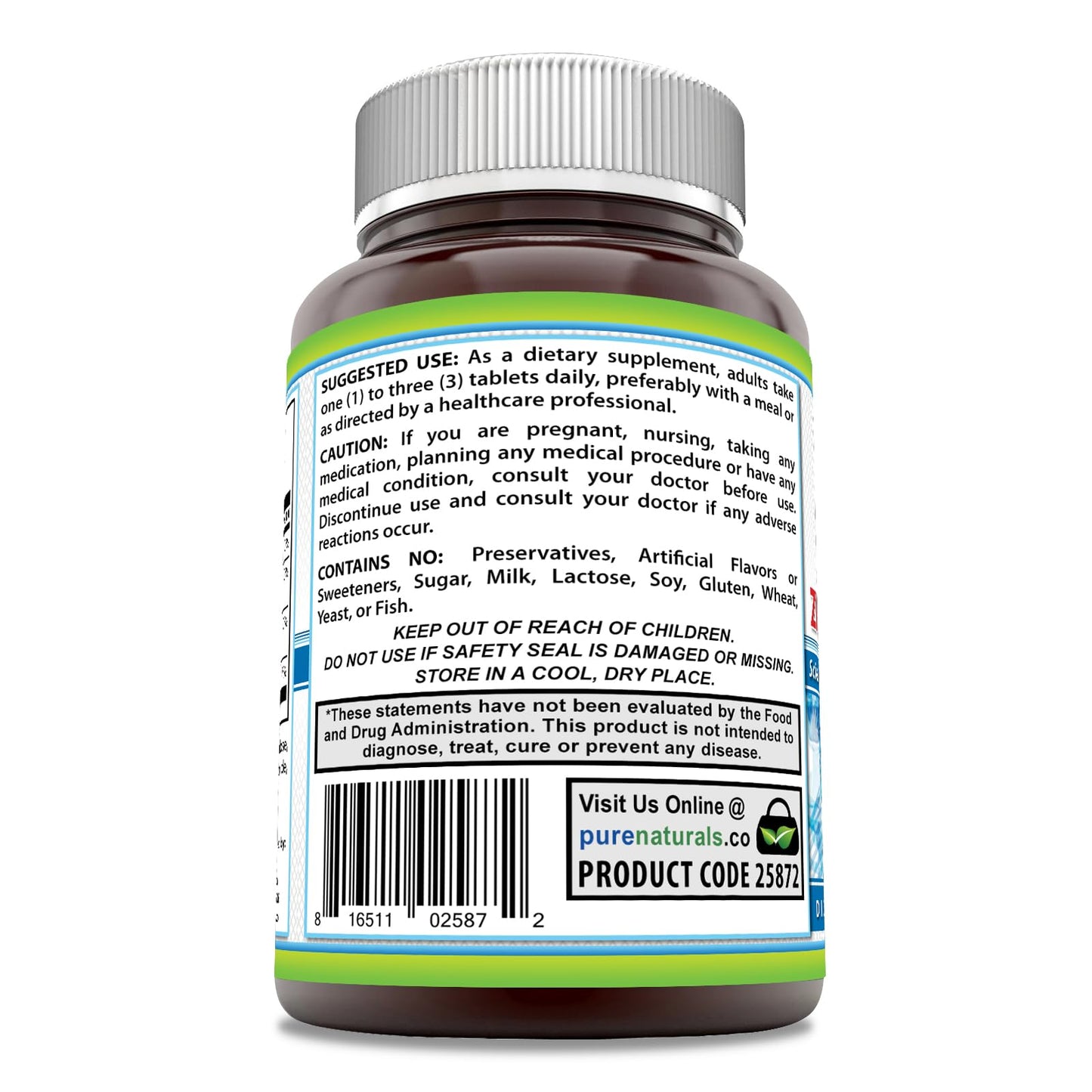Pure Naturals Calcium Magnesium Zinc Vitamin D3 Supplement Tablet 500 Tablets