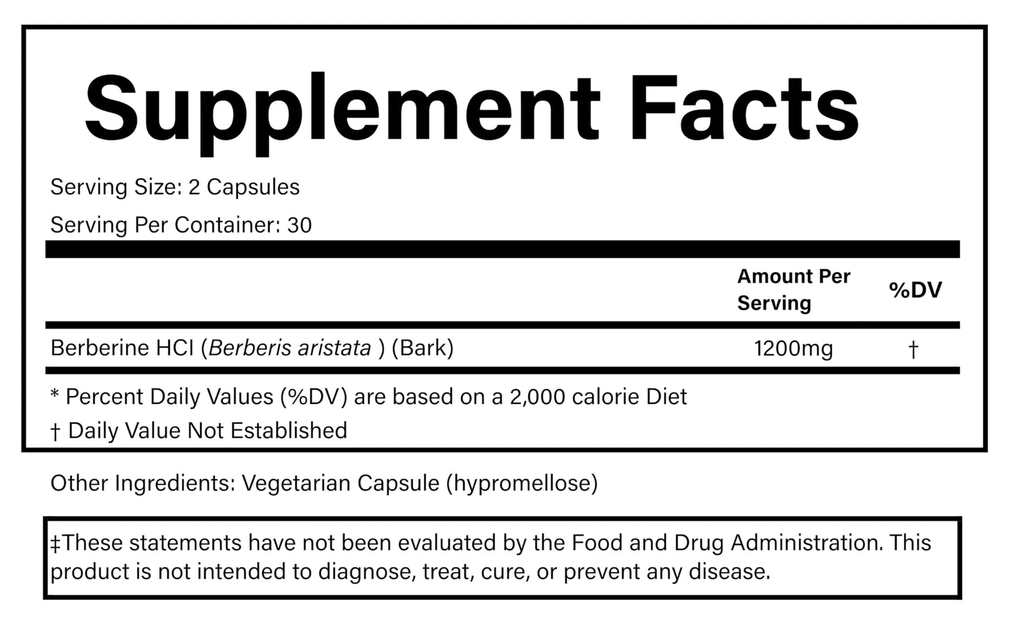 PURE Berberine Supplement, 60 Capsules