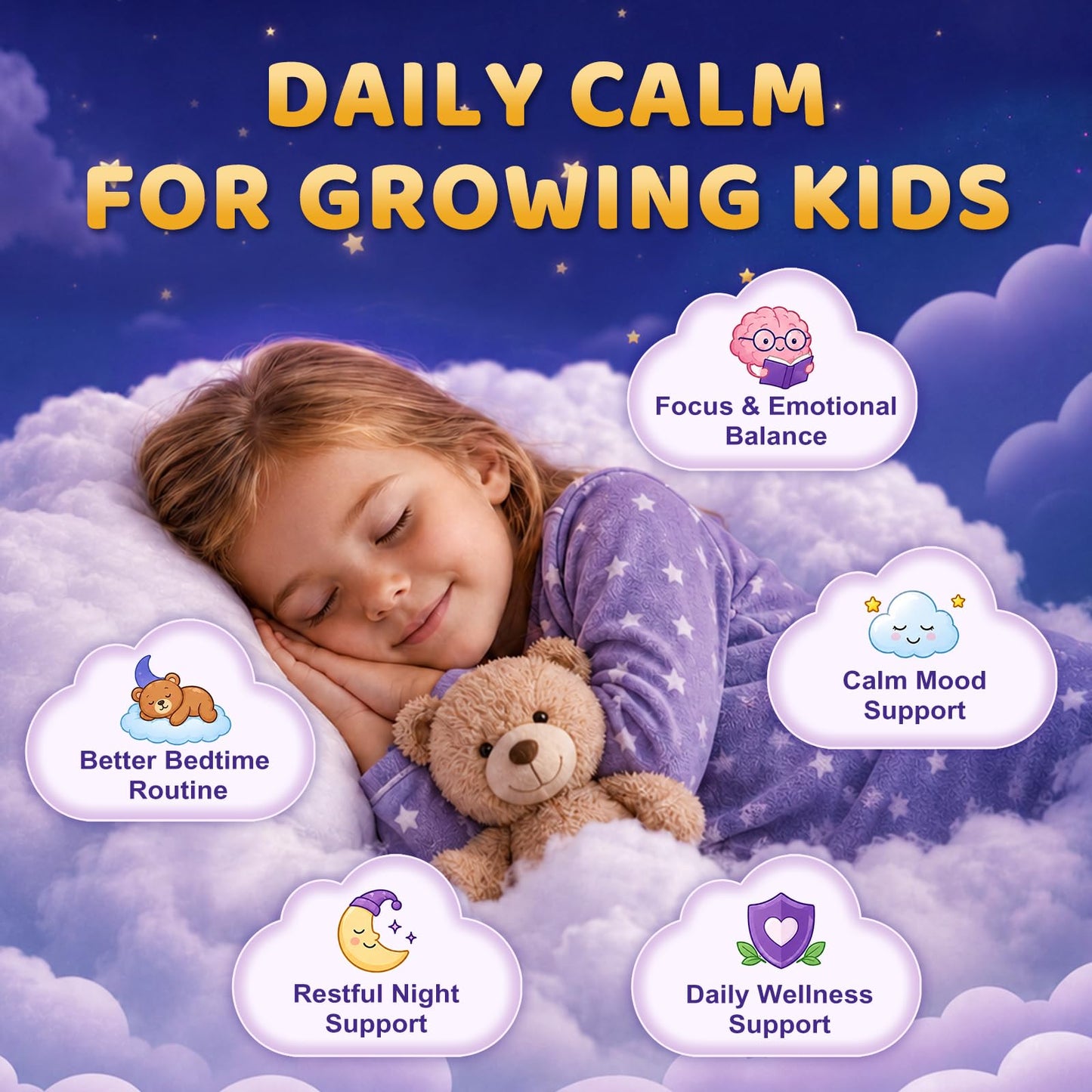 SEPT YAN Kids Magnesium Gummies, 60 Count