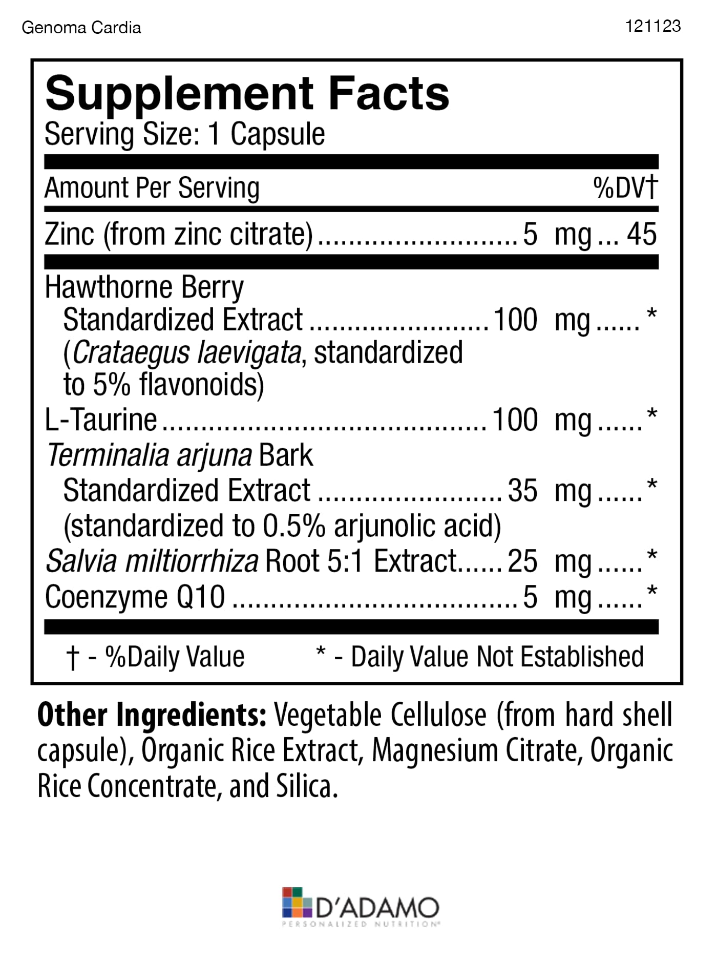 D'Adamo Personalized Nutrition Cardiac Synergy Stack Capsules 60 Count