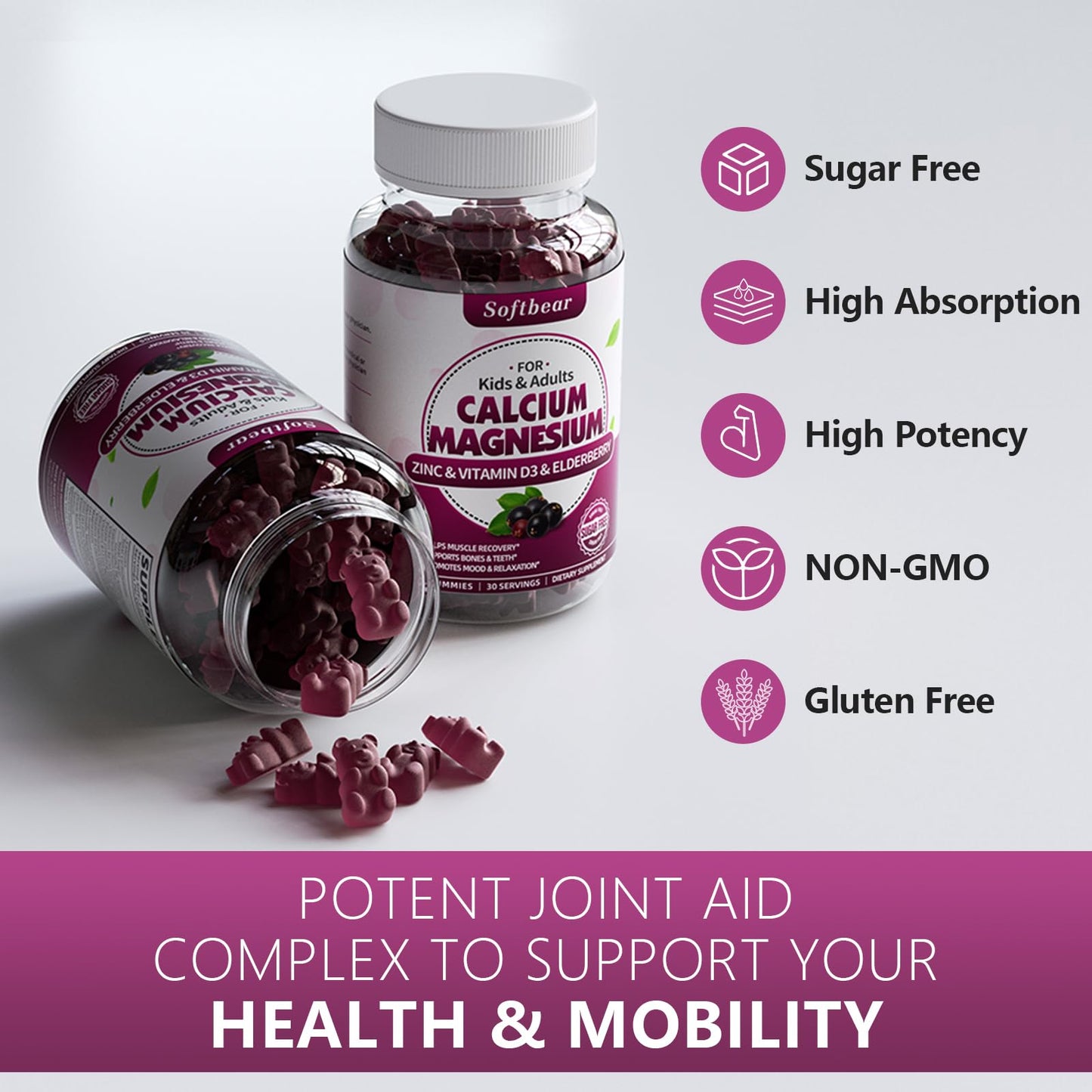 softbear Glucosamine Chondroitin Gummies 60 Count