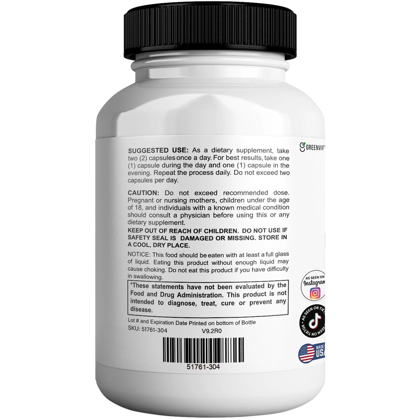 GREENVIFY Lipo Sculpt Max Maximum Strength Dietary Supplement Capsules 60