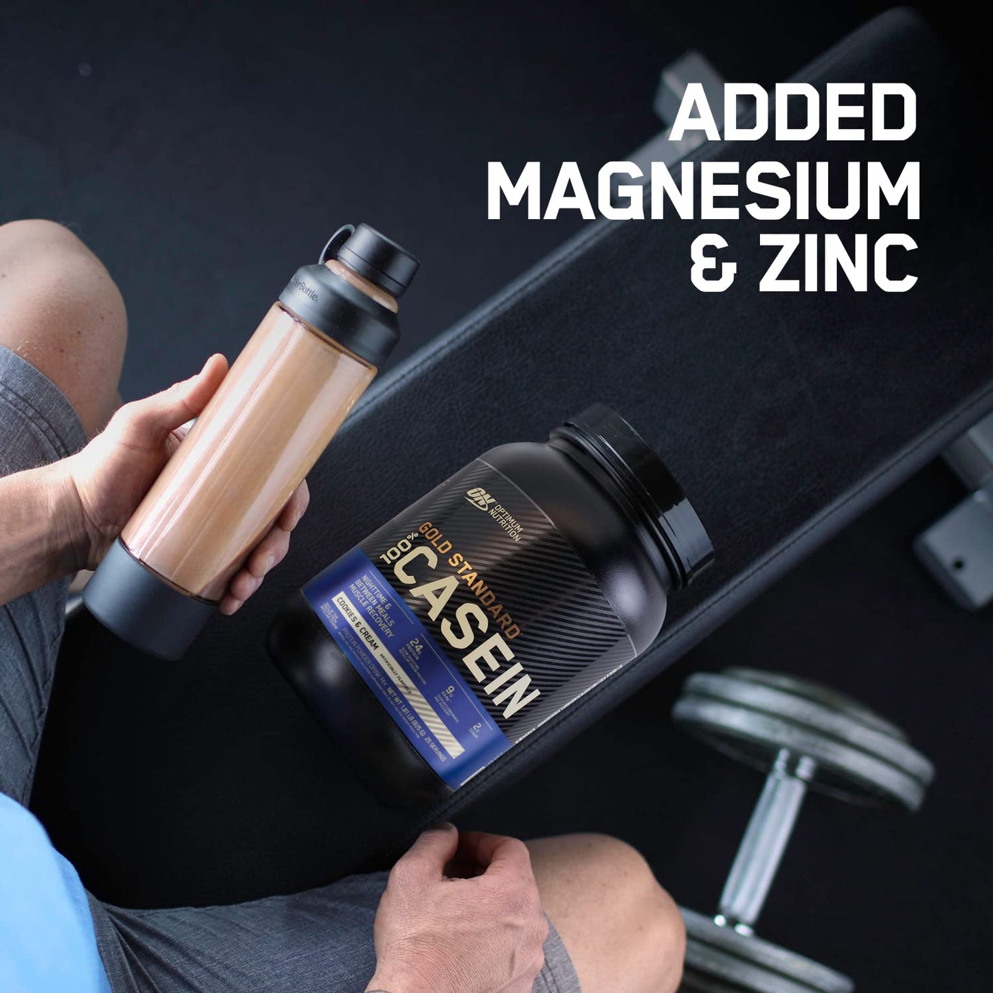 Optimum Nutrition Casein Powder Chocolate Peanut Butter 4 Pound 64