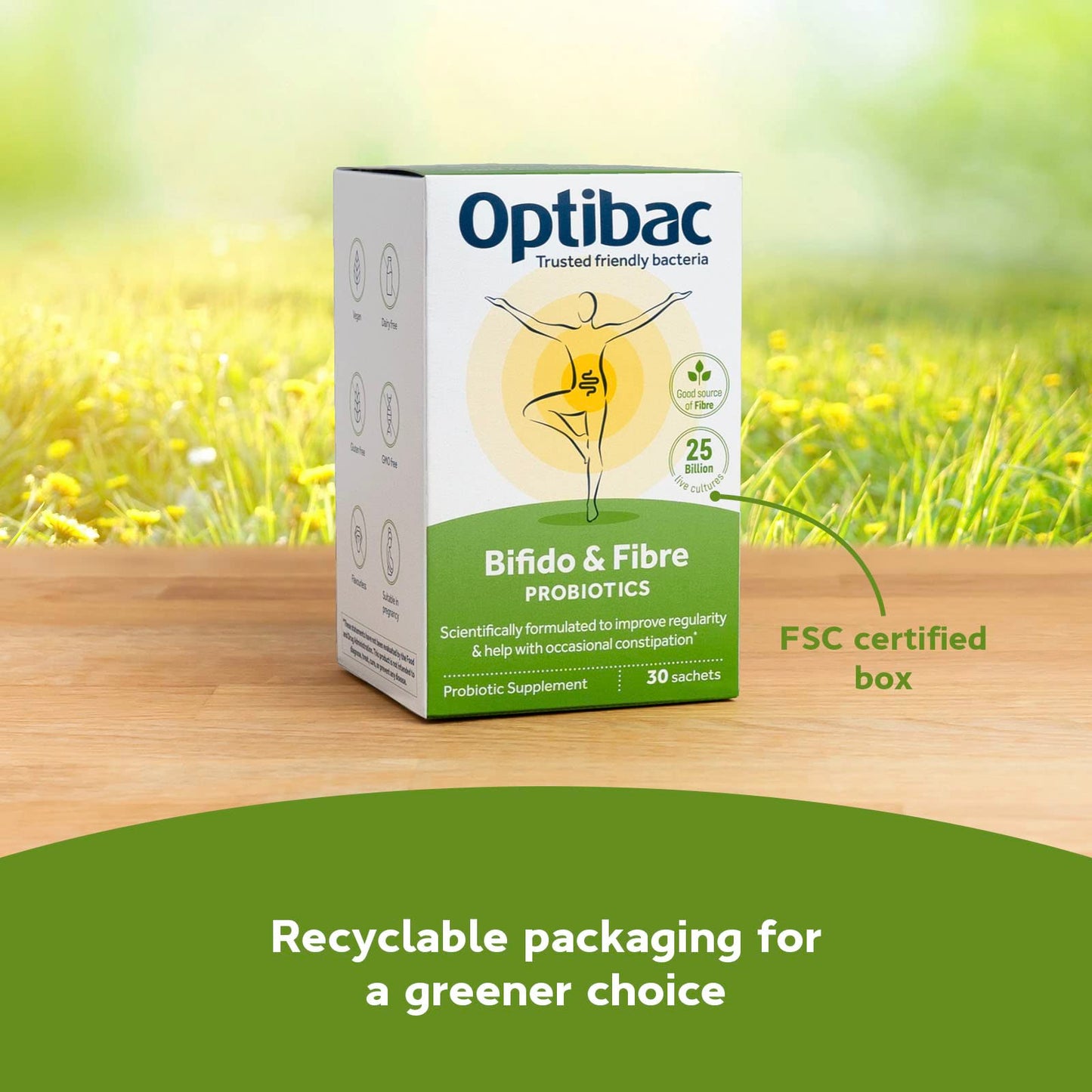 Optibac Probiotics Bifido & Fibre Powder 10 Sachets