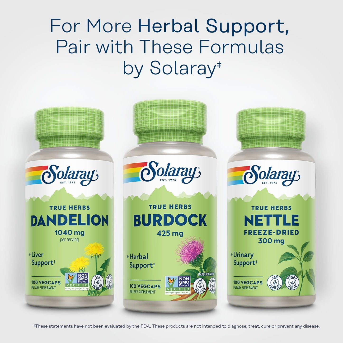 SOLARAY Burdock Root 425 mg Capsule, 100 VegCaps