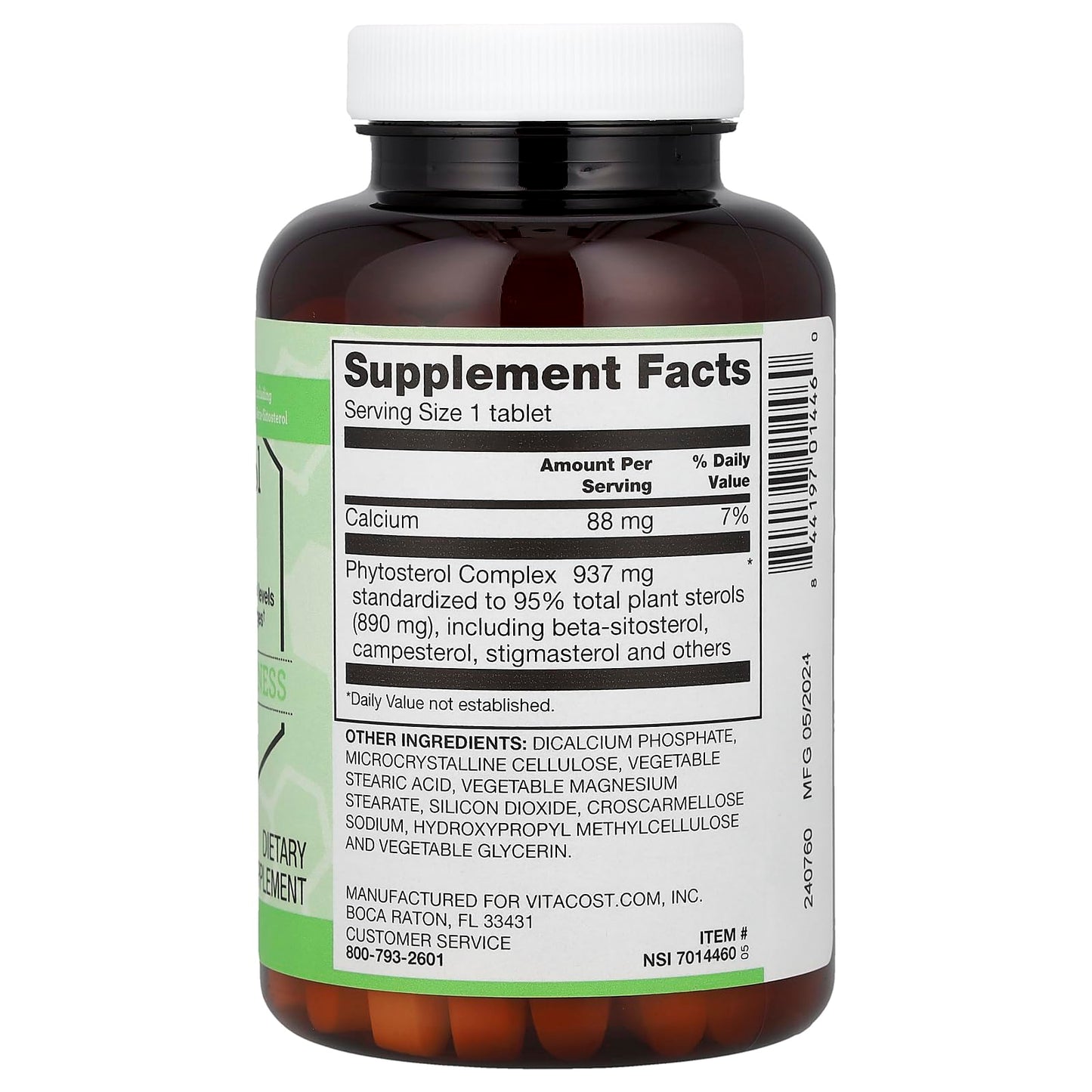 Vitacost Synergy Phytosterol Complex 120 Tablets