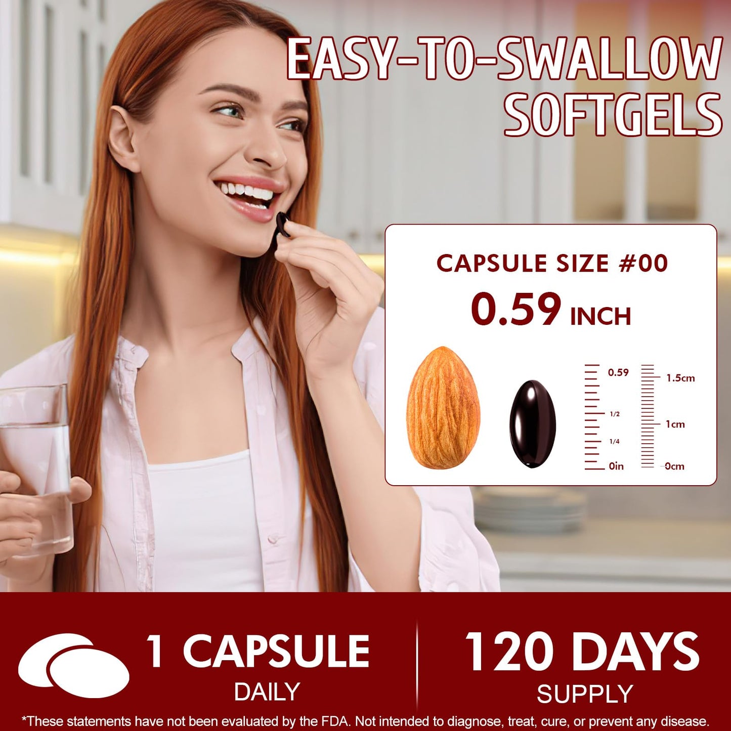 Ruduwu Astaxanthin Supplements 12mg Softgel, 120 Softgels