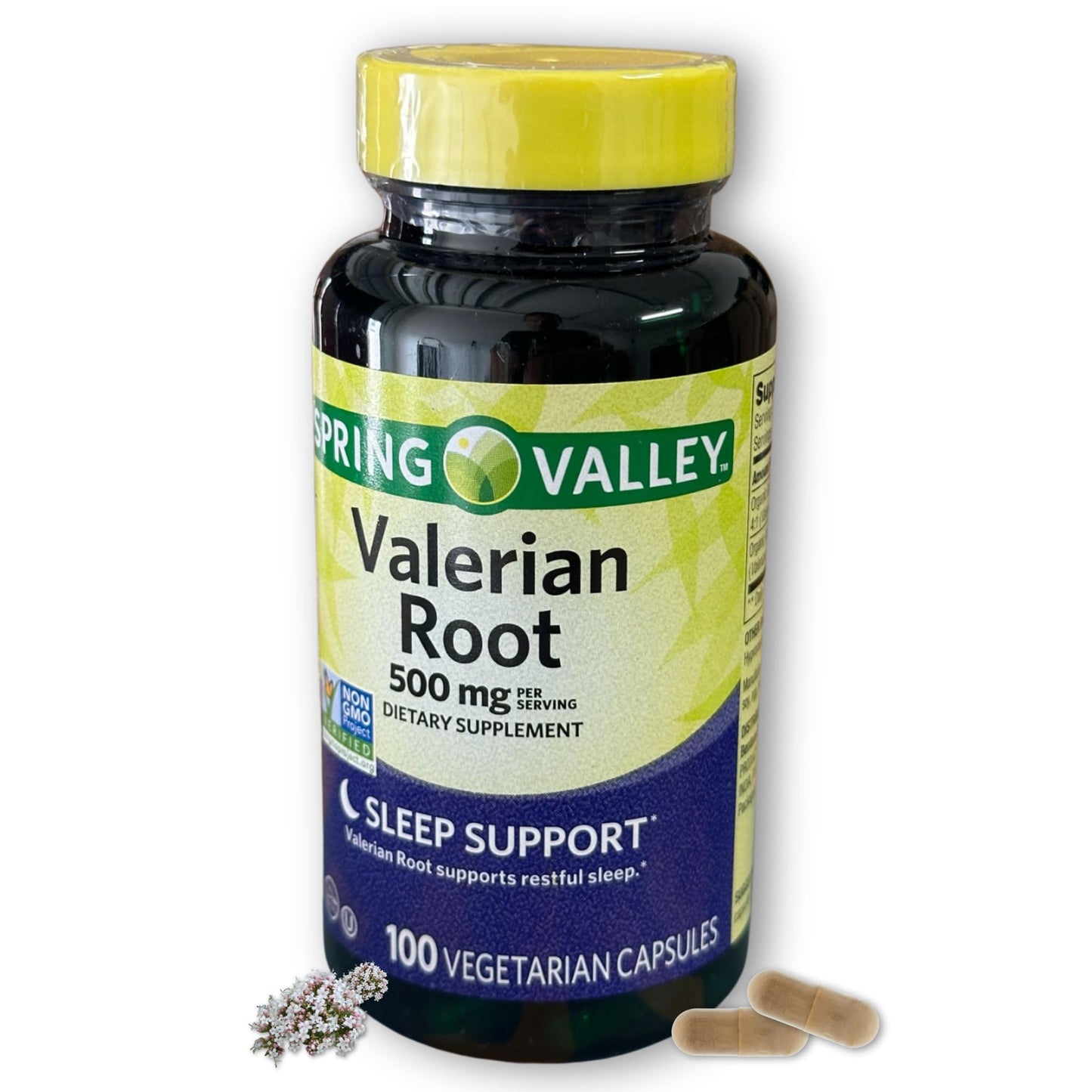 Fusion Shop Store Valerian Root 500mg Vegan Capsules, 100 Count