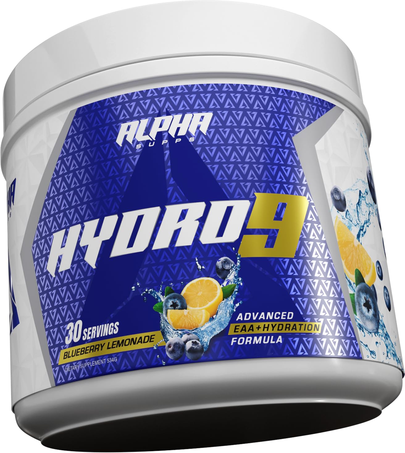 Alpha Supps Hydro 9 Aminos EAA + Hydration Formula with BCAAs & Electrolytes Powder, 19 Servings