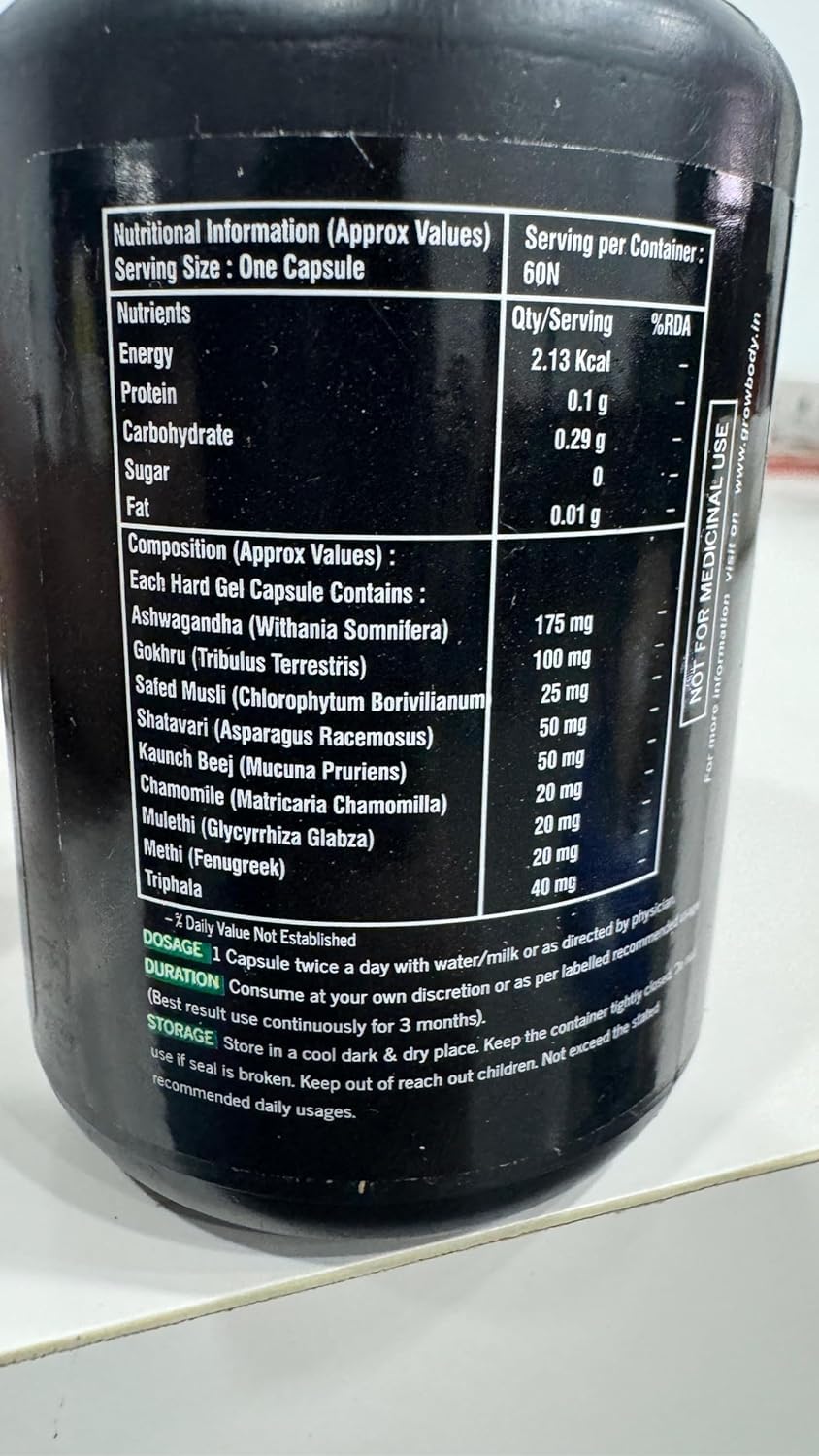 Generic Grow Body Capsule 60 Count