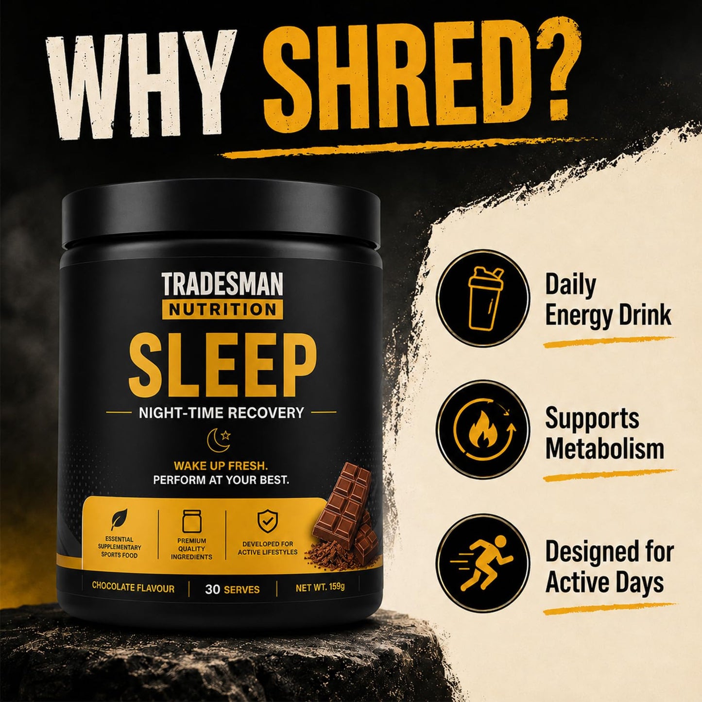 TRADESMAN NUTRITION Shred Powder 16.19 Ounce
