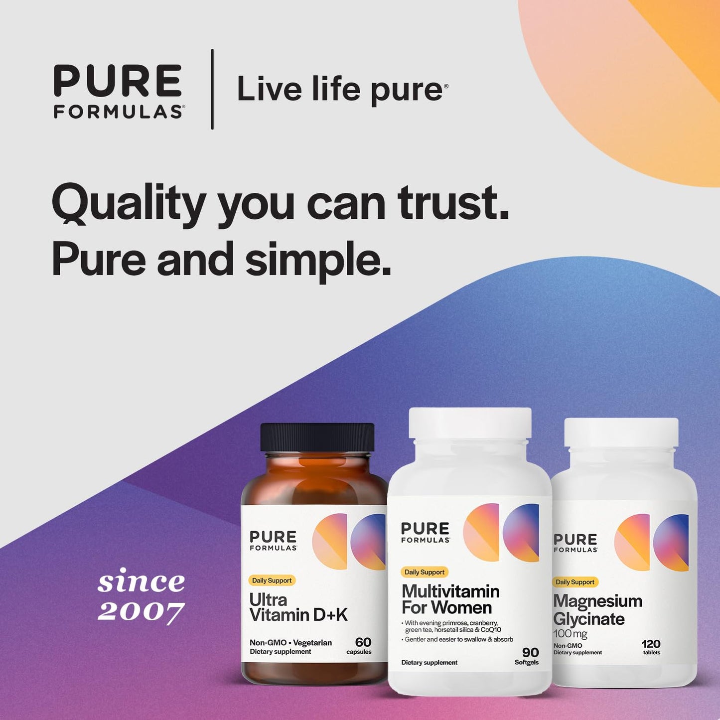PureFormulas Women's Multivitamin for Daily Wellness, Energy, and Vitality Softgel 60 Count