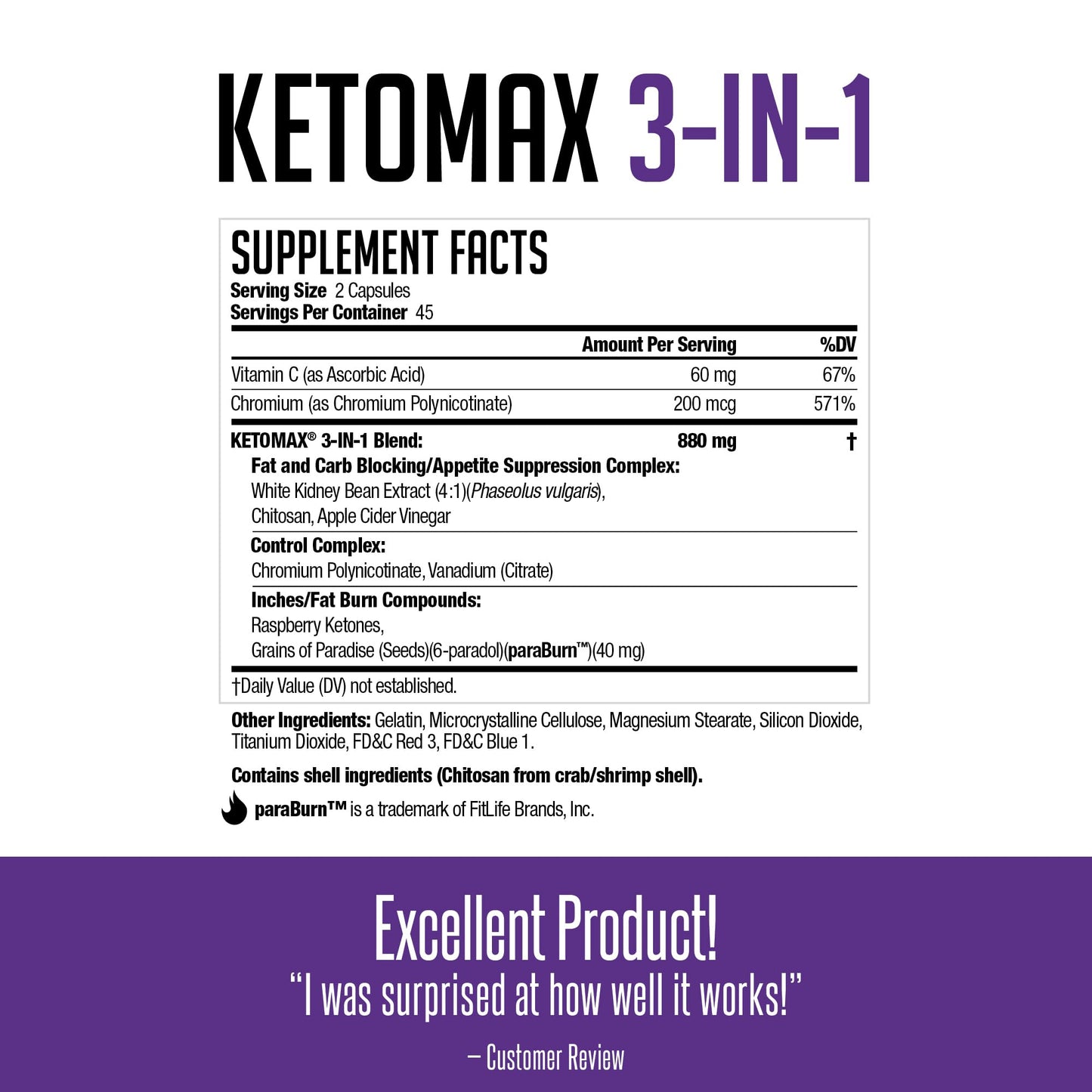 NDS Keto-Max Advanced 3-in-1 Capsules 90 Count