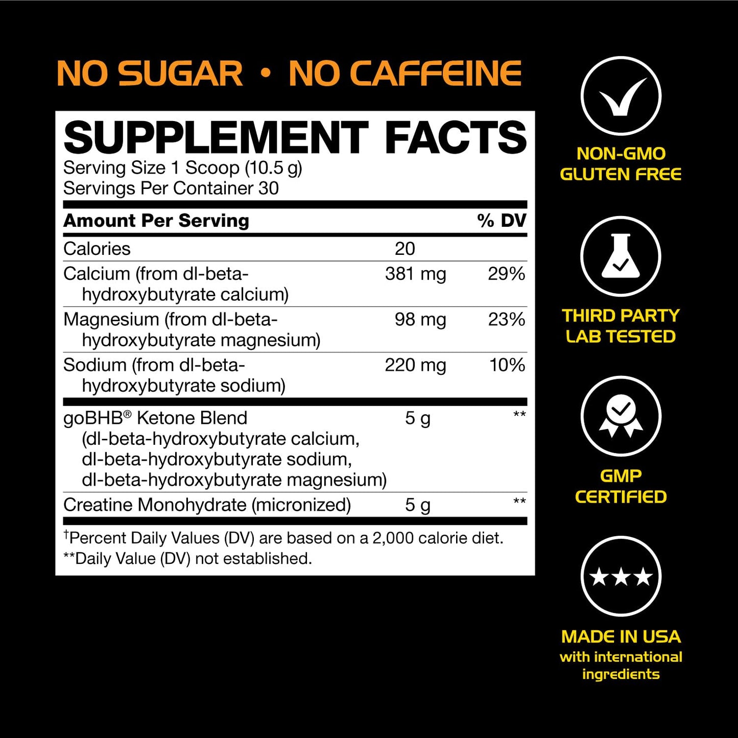 Real Ketones Micronized Creatine Monohydrate Powder 11.1 oz