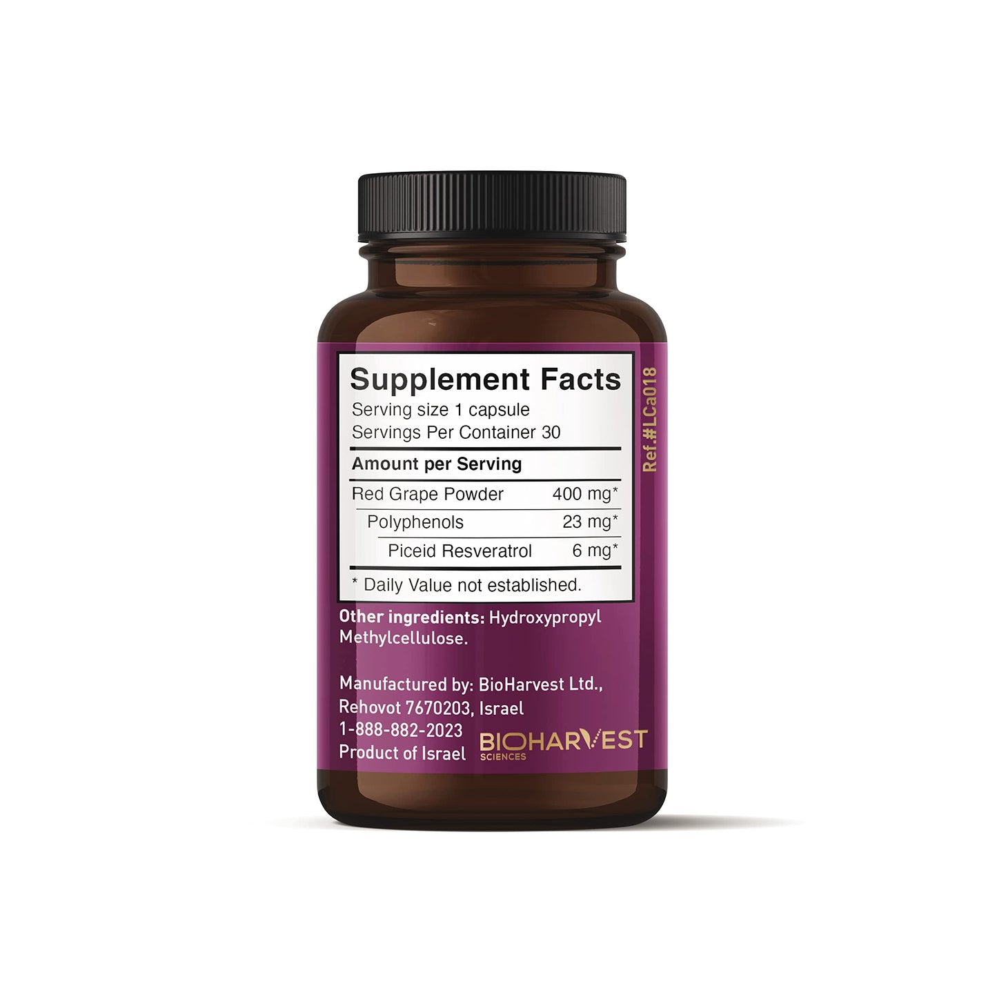 VINIA Piceid Resveratrol Supplement Capsules, 30 Count