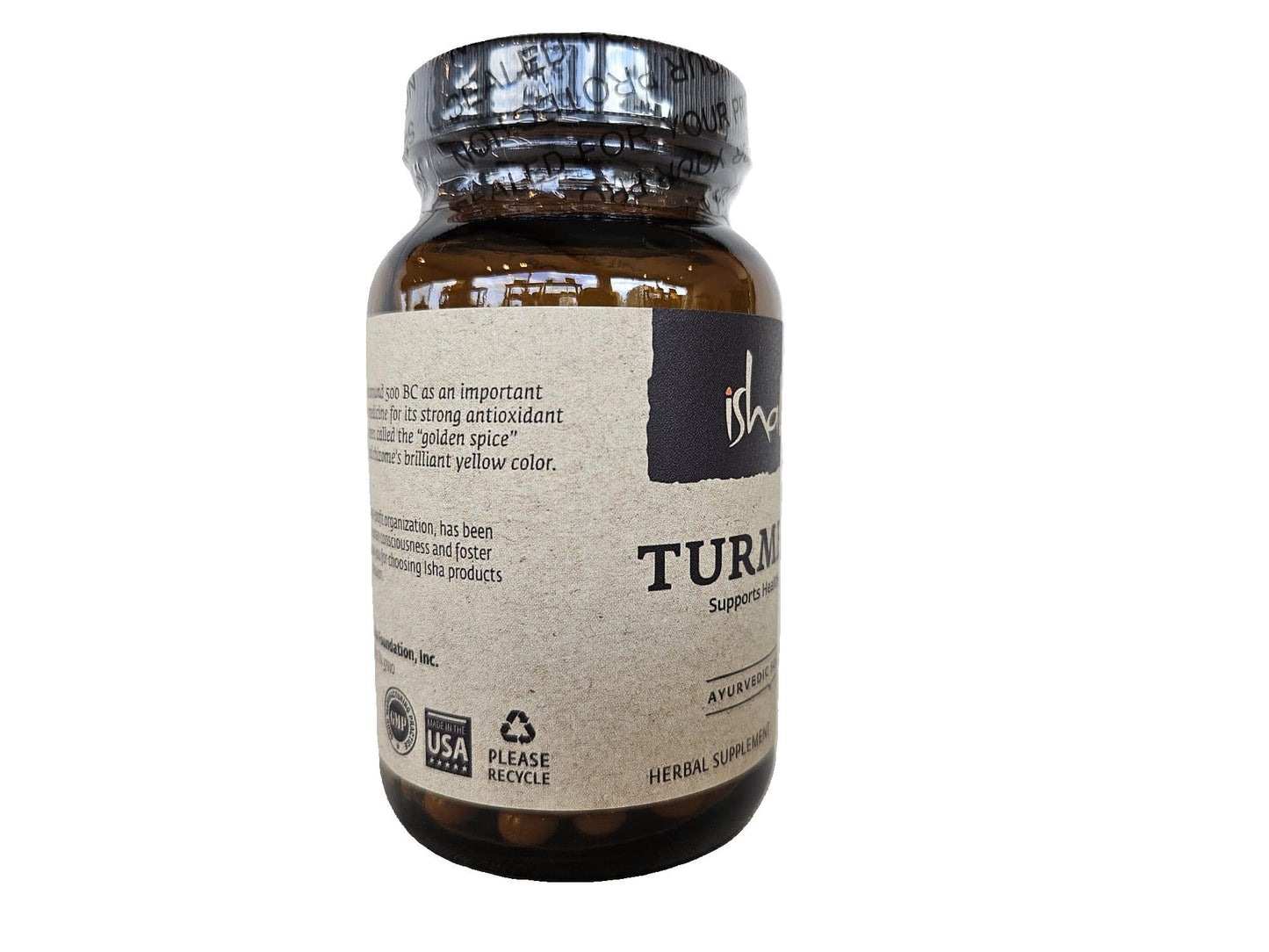 ISHA Turmeric Herbal Supplement 990 mg 90 Vegetarian Capsules