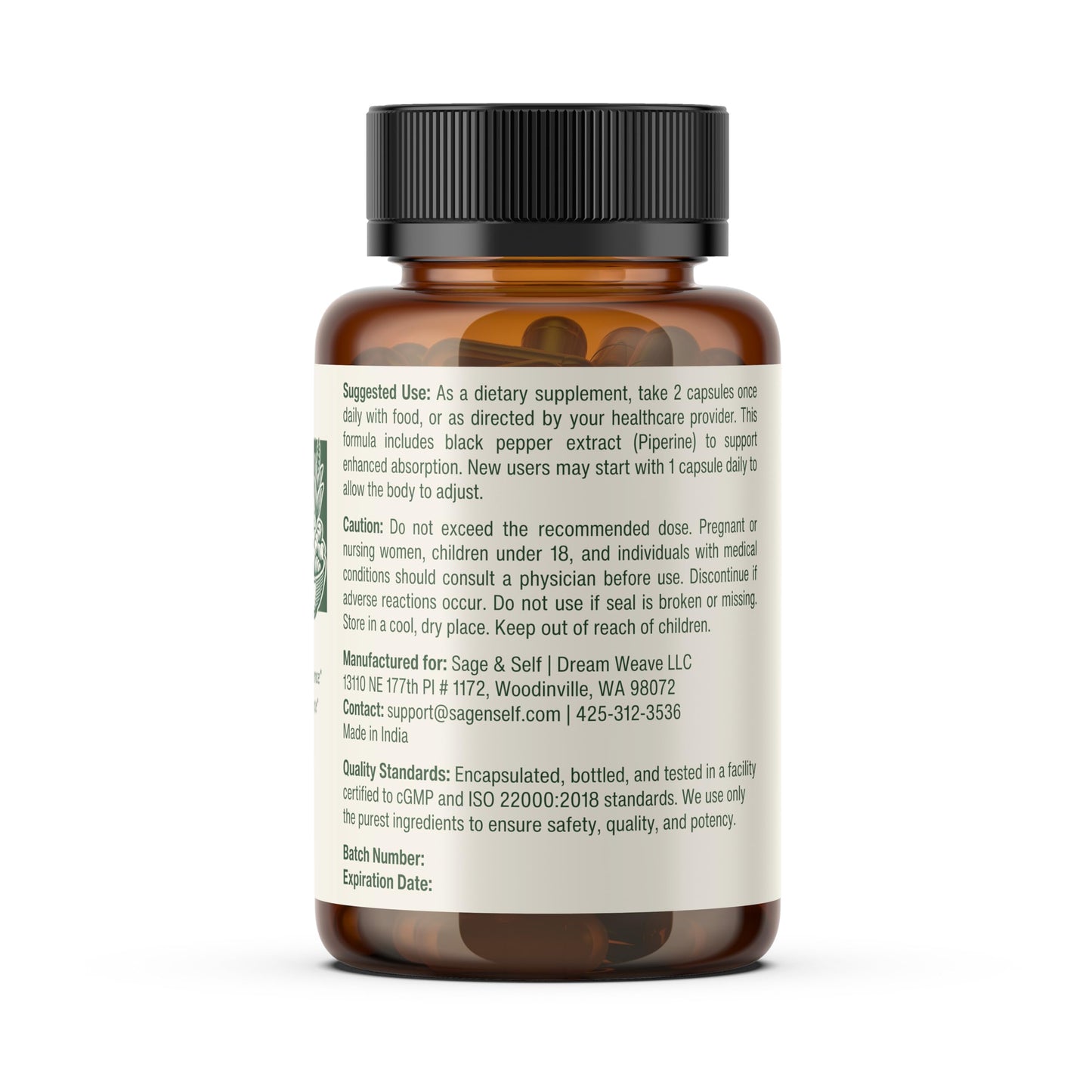 Sage & Self Inner Power Capsules, 60 Capsules