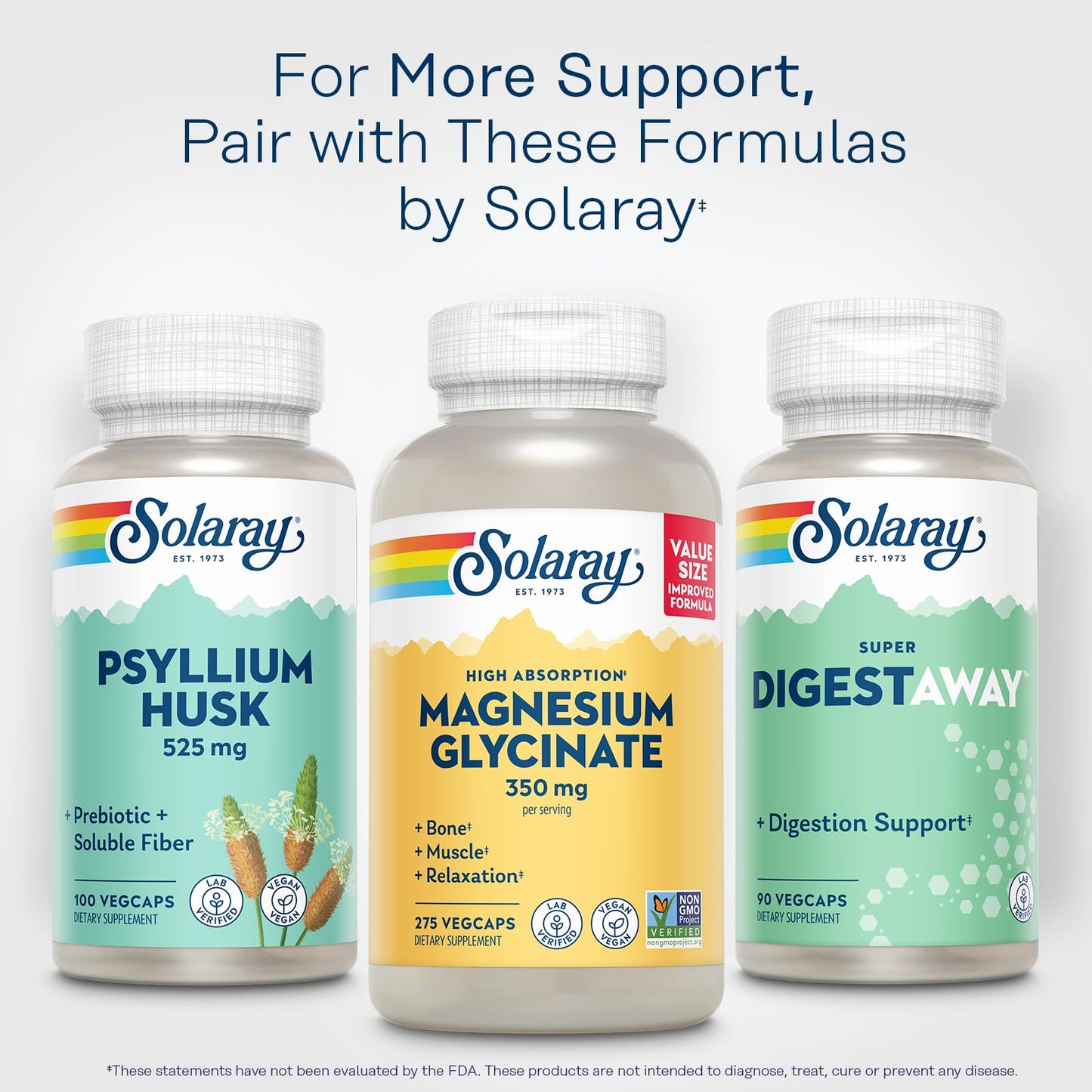 SOLARAY Psyllium Husk Capsules 100 Capsules