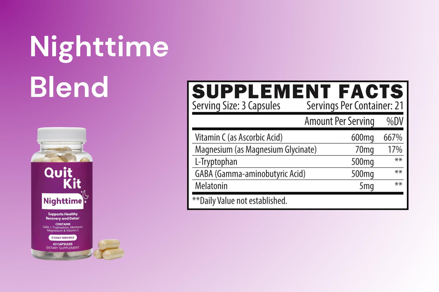 Quit Kit Detox & Withdrawal Support System Capsule 189 Count